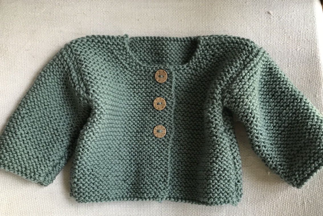 cardigan mousse vert doux