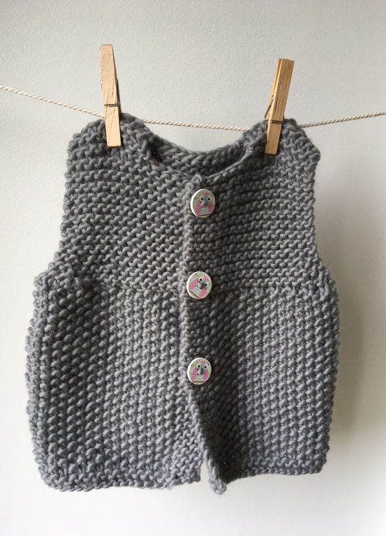 tricoter un gilet sans manches facile explication