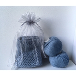 snood cachemire bleu
