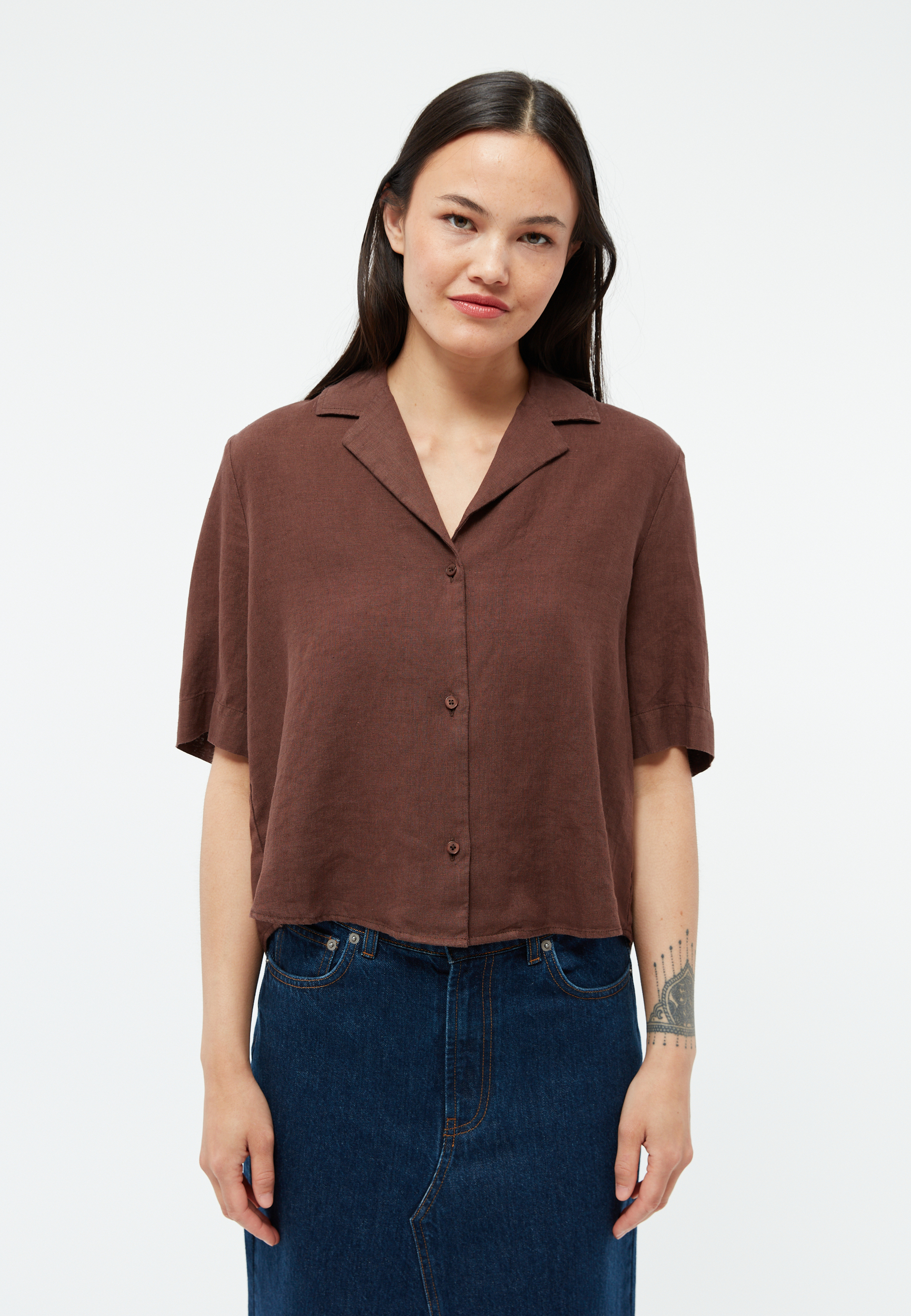 Chemisier-Carol-Chocolate-brown-lin-Givn01