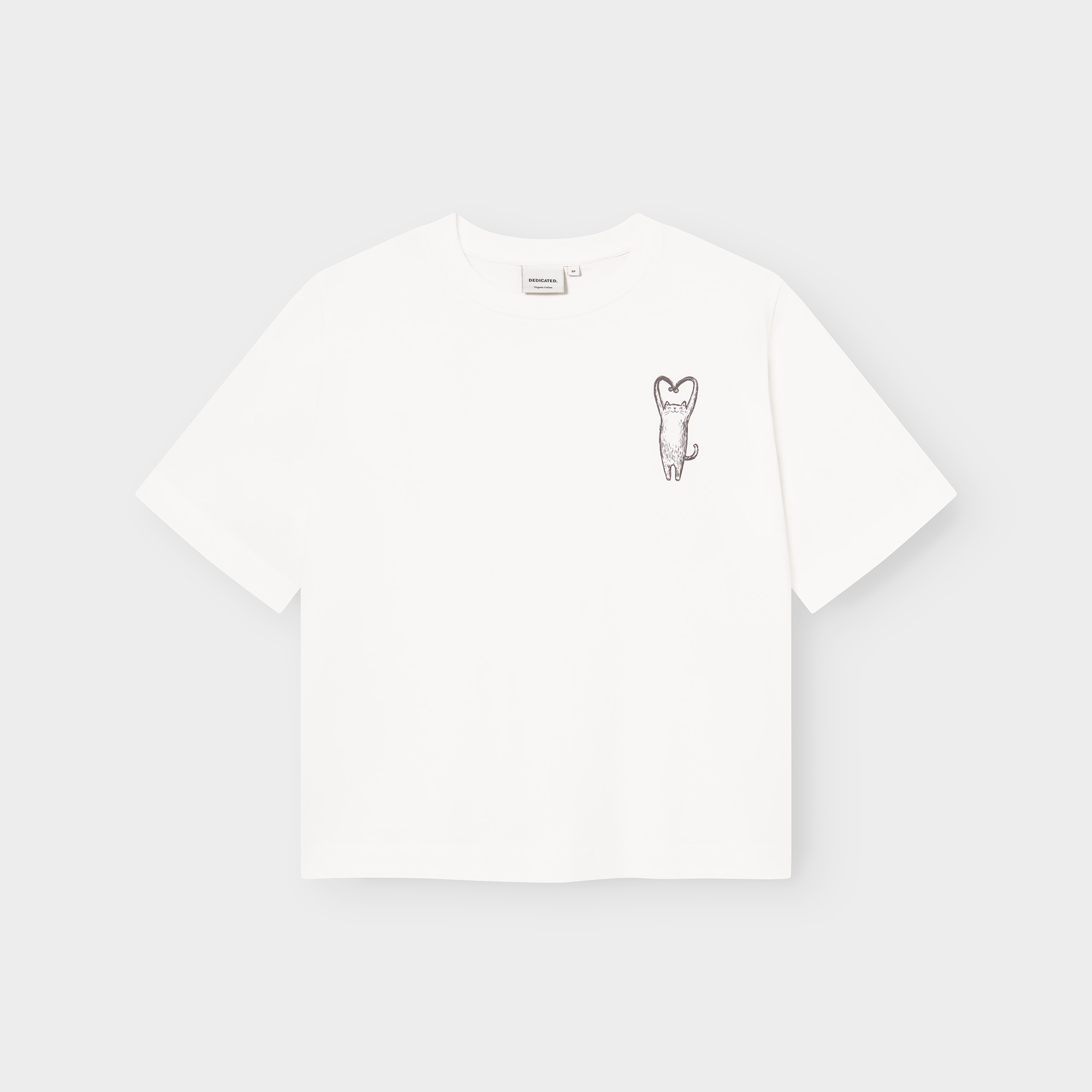 T-shirt-Vadstena-Heart-cat-blanc-cassé-coton-biologique-Dedicated05