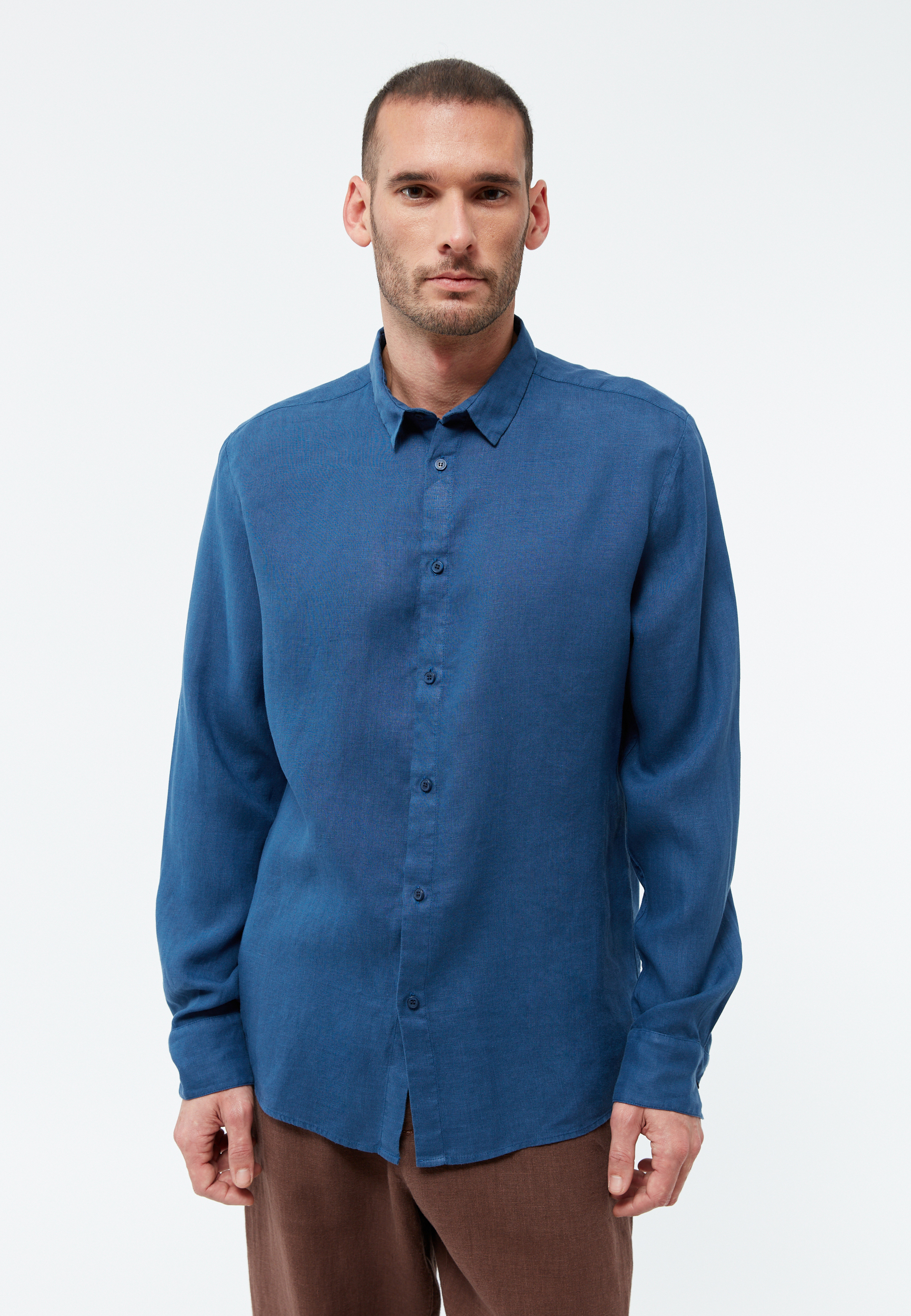Chemise-Kent-Blazing-blue-lin-Givn01