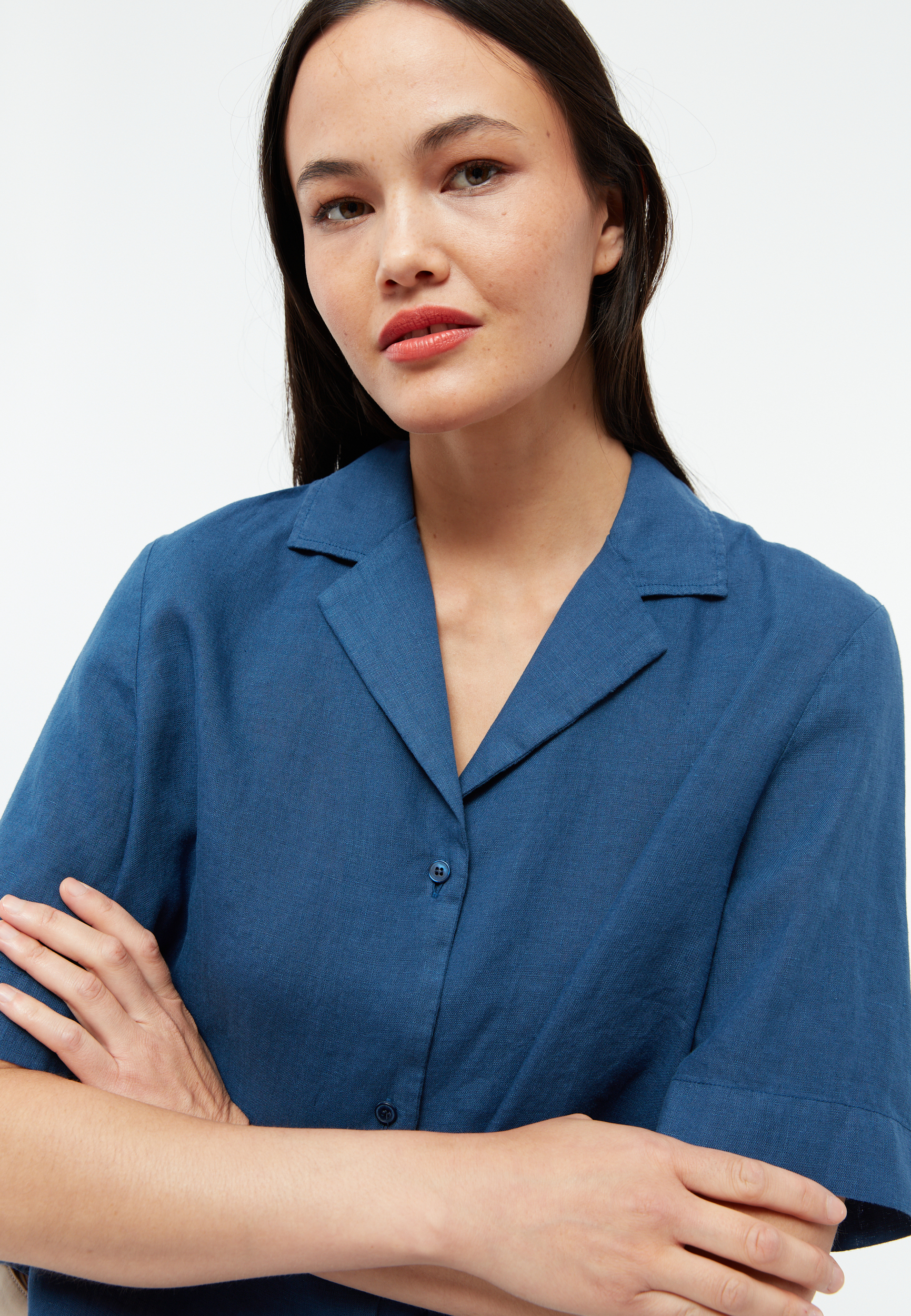 Chemisier-Carol-Blazing-blue-lin-Givn03