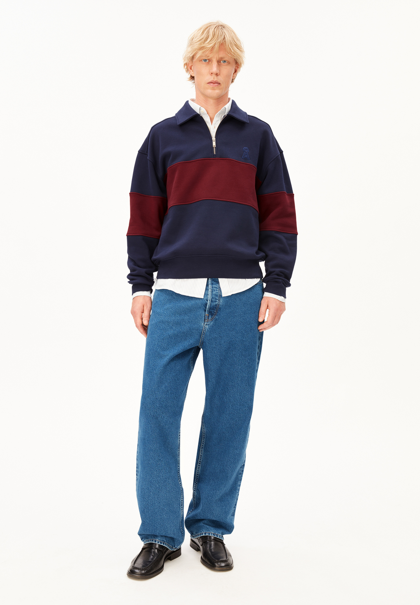 Sweat-Brady-Waarlo-tinted-navy-velvet-red-coton-biologique-Armed-Angels03