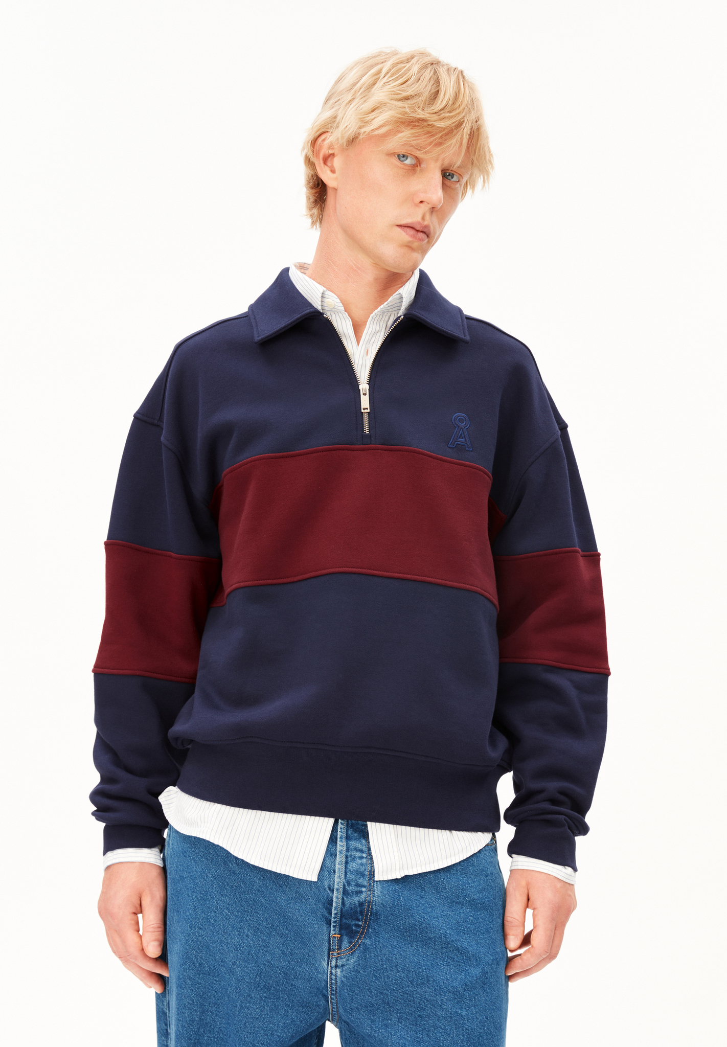 Sweat-Brady-Waarlo-tinted-navy-velvet-red-coton-biologique-Armed-Angels01