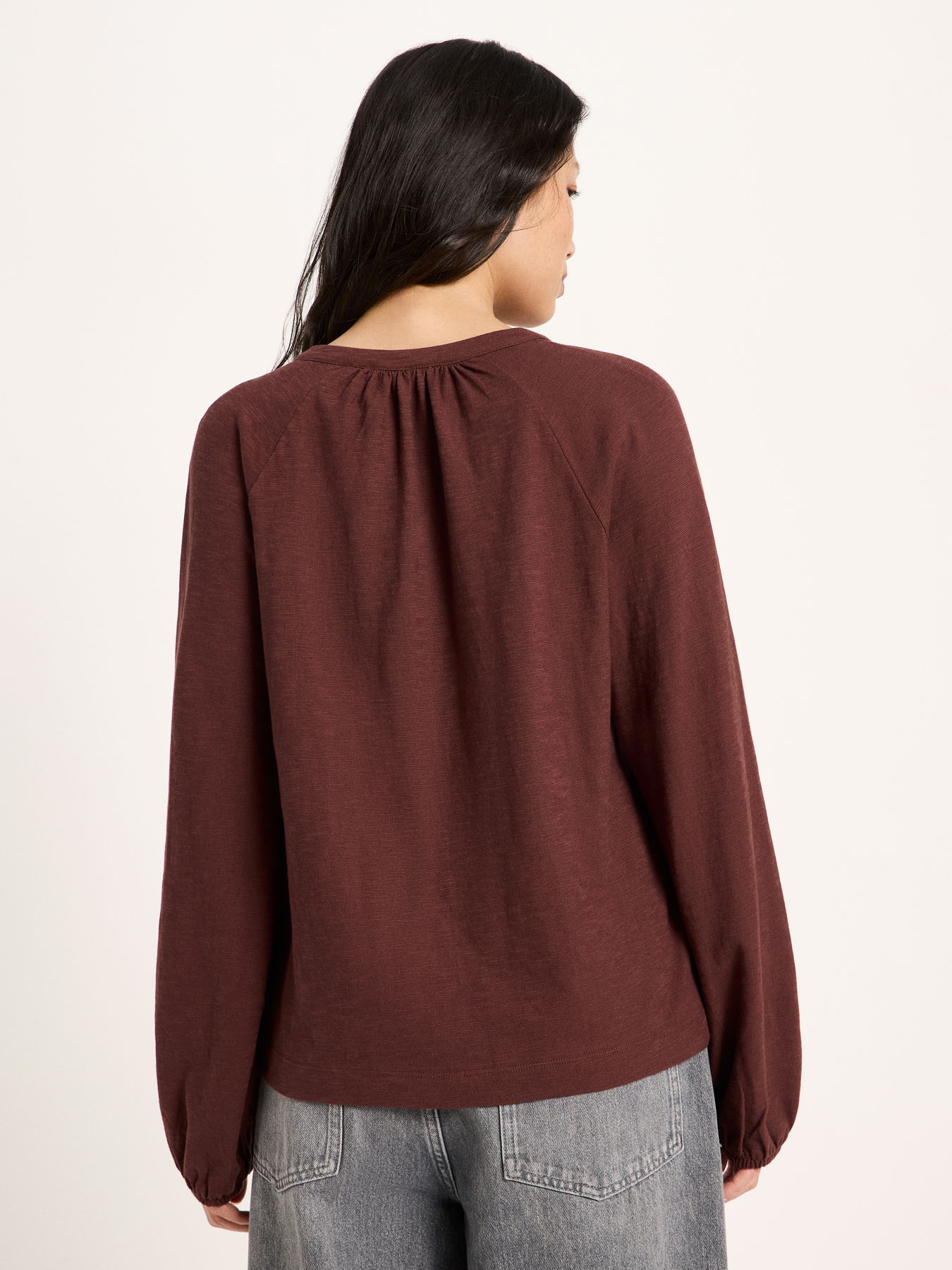 Blouse-Brunei-bitter chocolate-coton-biologique-Lanius03