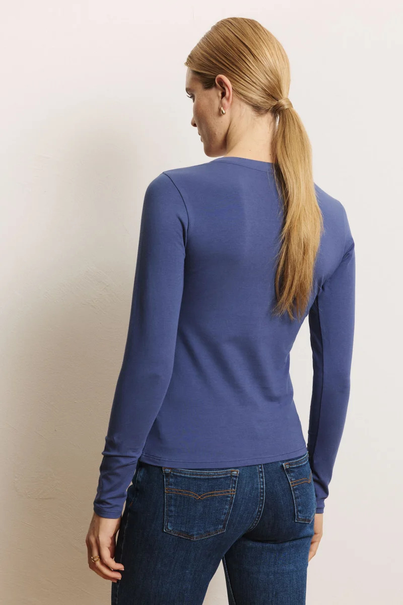 T-shirt-Sissi-crown-blue-coton-biologique-Tranquillo02