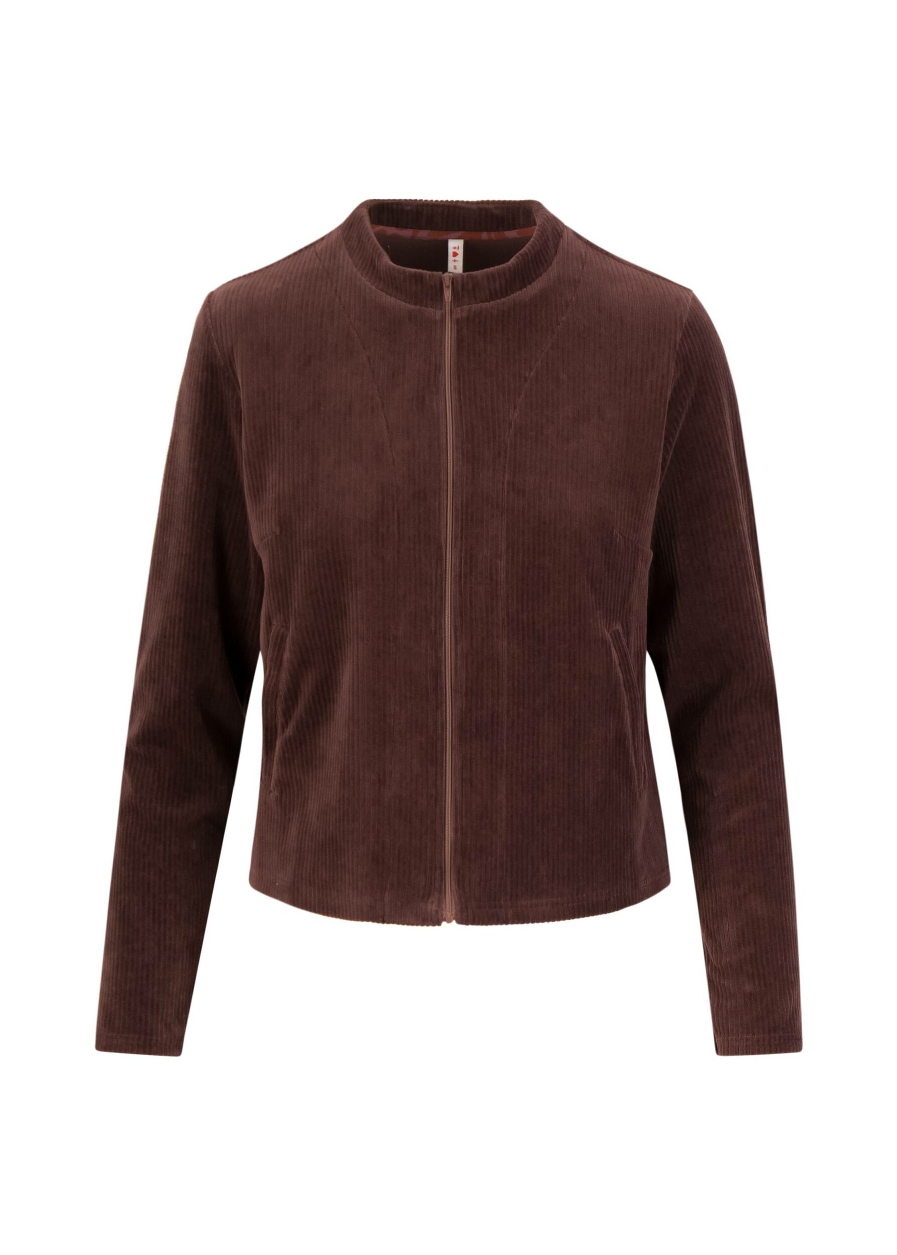 Cardigan-Jolly-zip-up-brown-velours-coton-biologique-polyester-recyclé-blutsgeschwister07