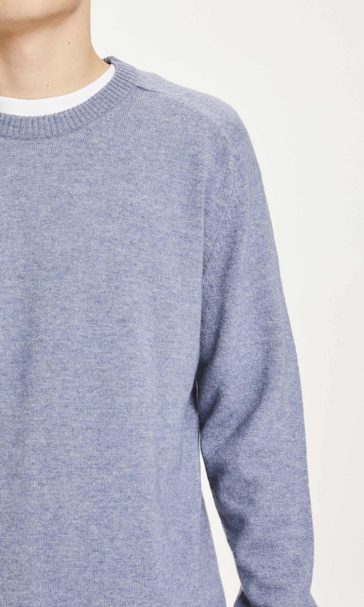 80624 - FIELD o-neck knit - GOTS - 1335 - Blue Fog - Extra 4
