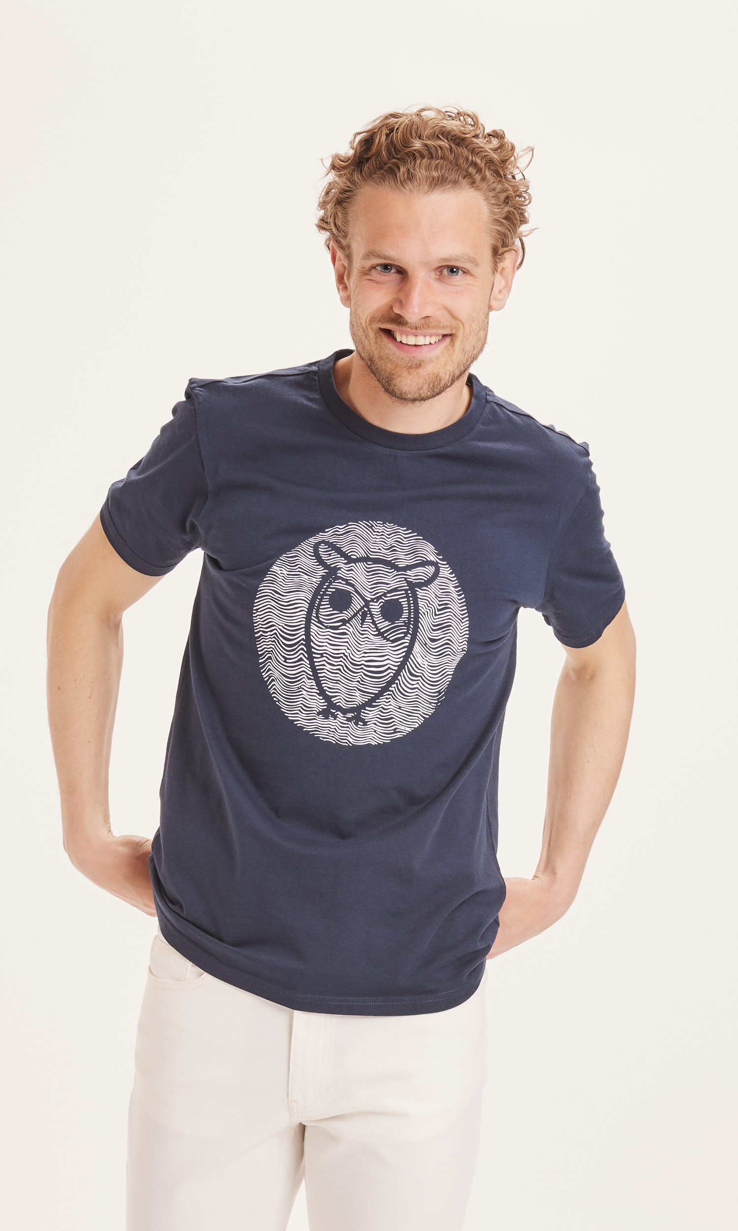 T-shirt Wave Owl - Knowledge Cotton Apparel
