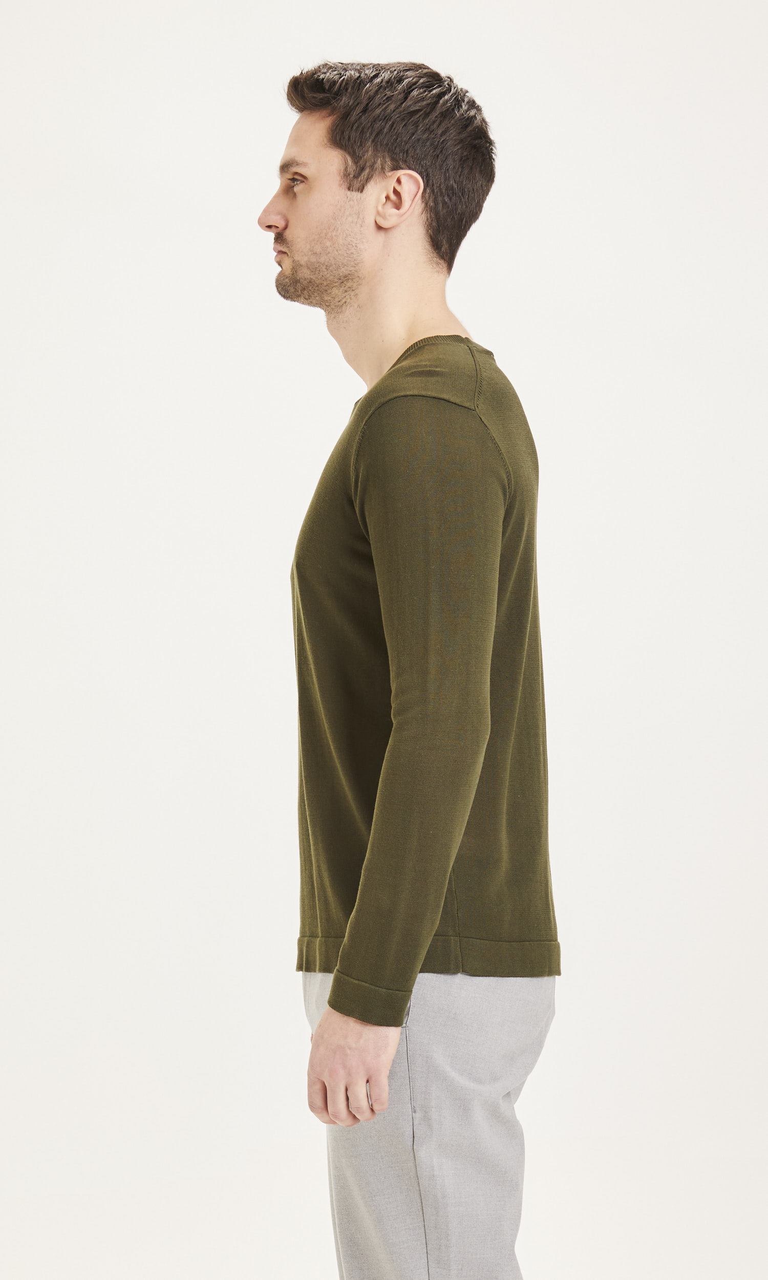 80619 - FORREST o-neck basic Tencel™ knit - Vegan - 1090 Forrest Night - Extra 1