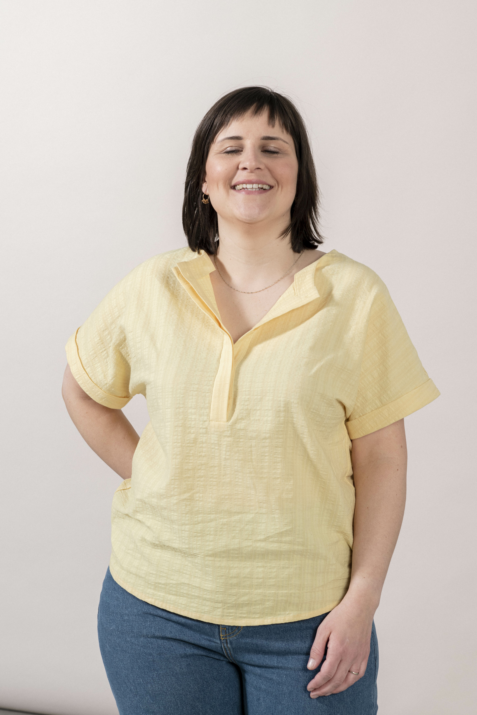 Blouse Louise jaune Mr Manchette 01