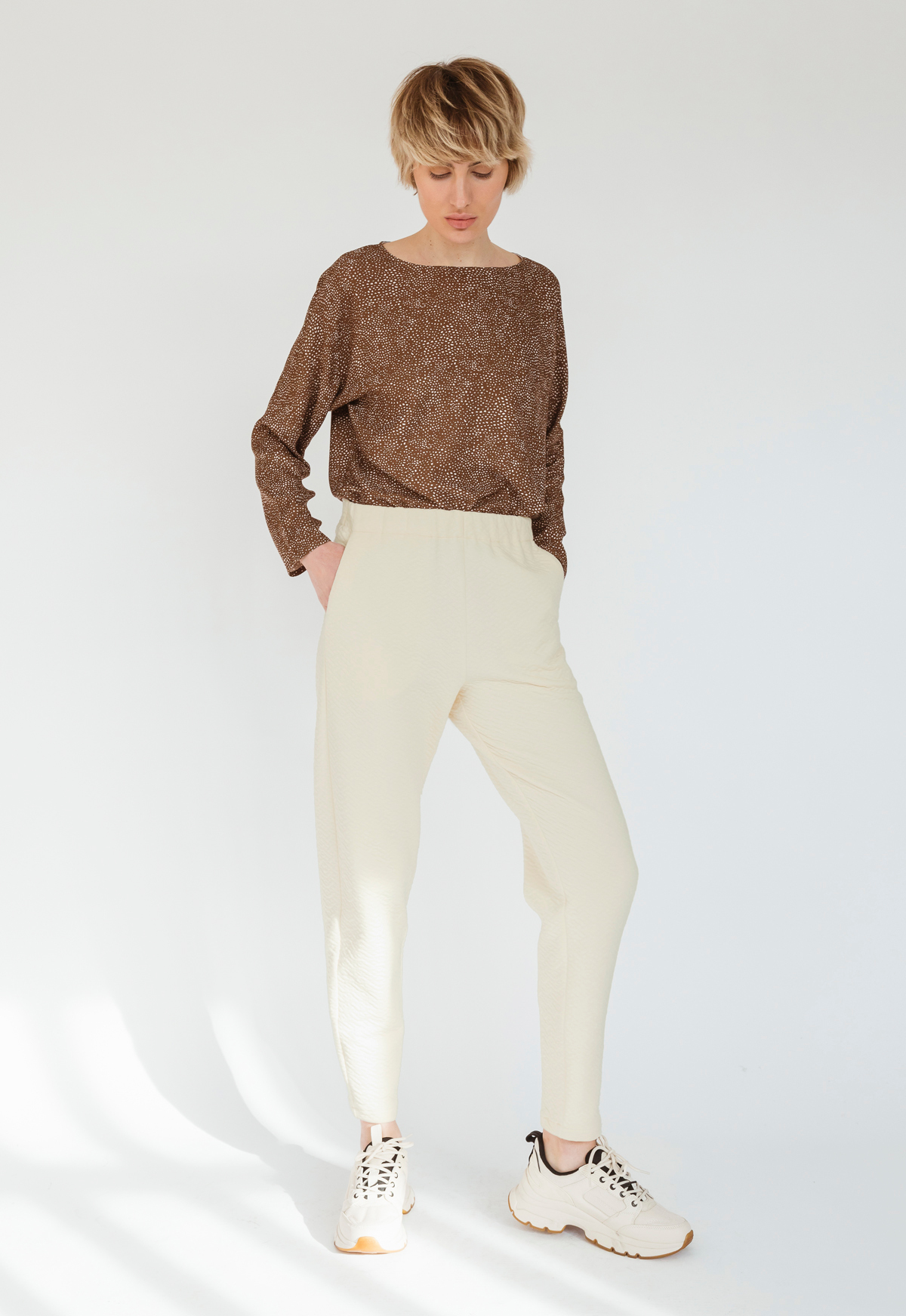 Pantalon beige Piche - Lavandera 01