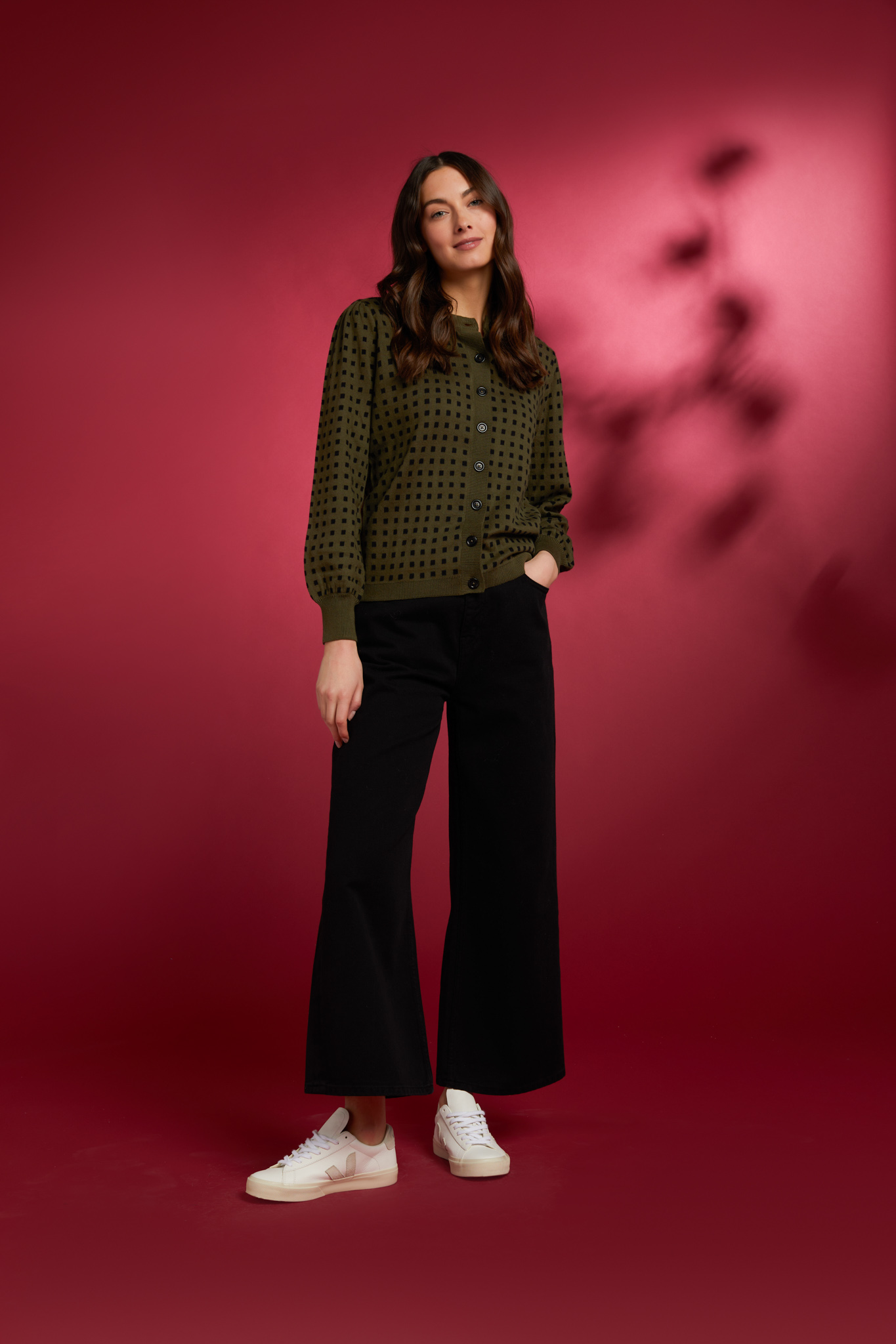 Cardigan Marley - kaki - coton biologique - People Tree 04