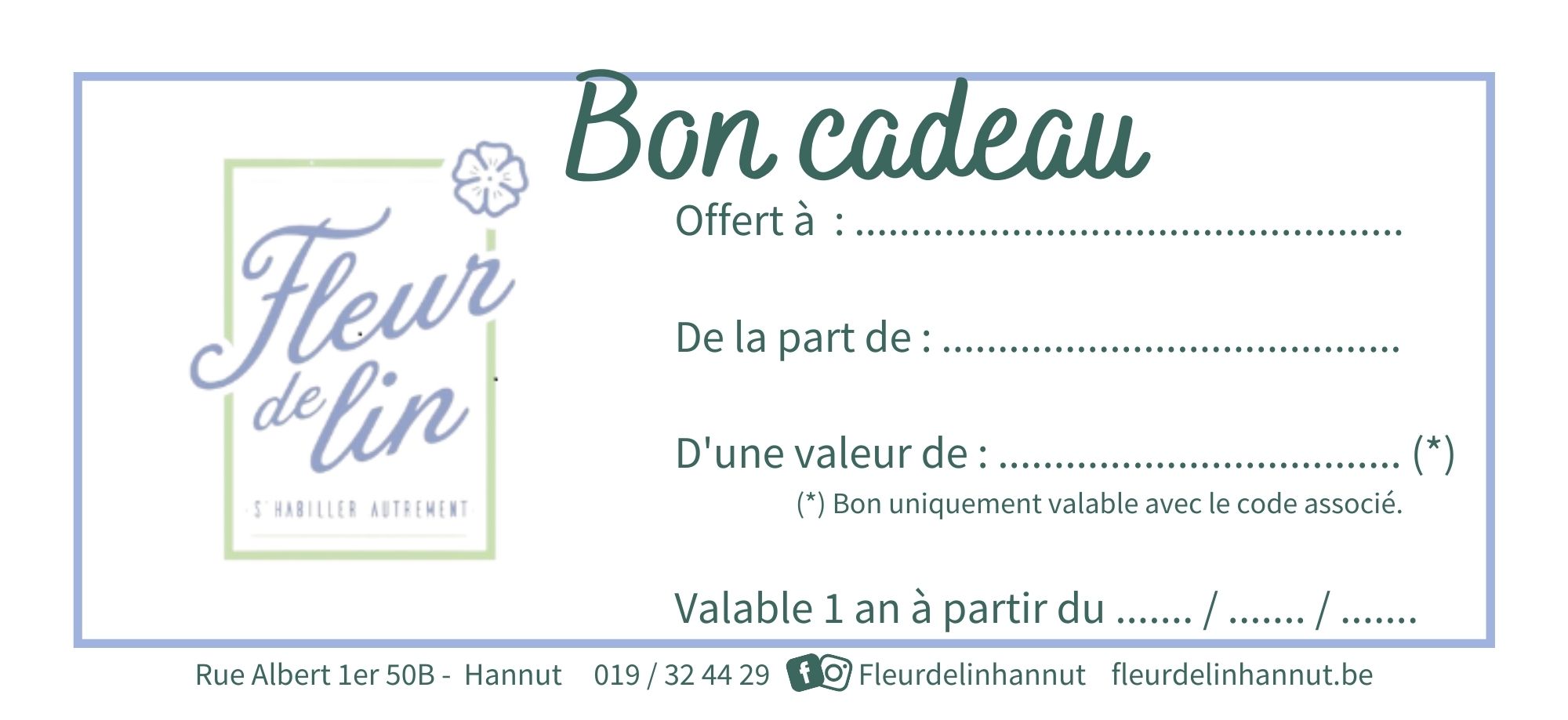 Bon Cadeau - Fleur de lin