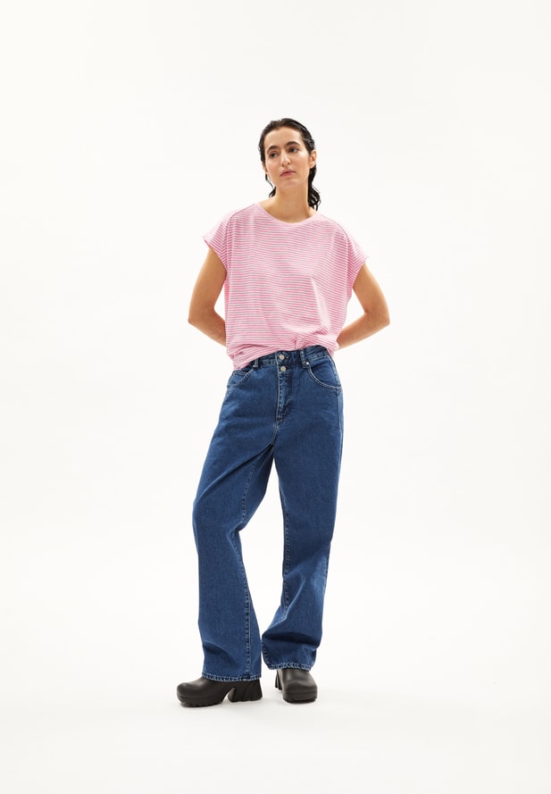 T-shirt Oneliaa - ligné rose - coton biologique - Armed Angels 05