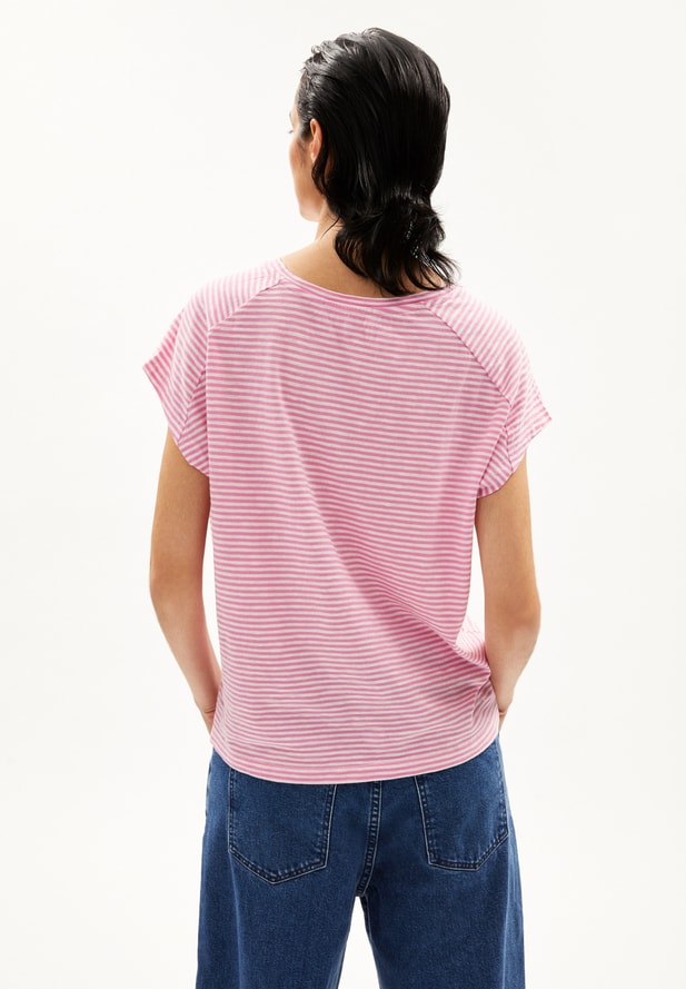 T-shirt Oneliaa - ligné rose - coton biologique - Armed Angels 04