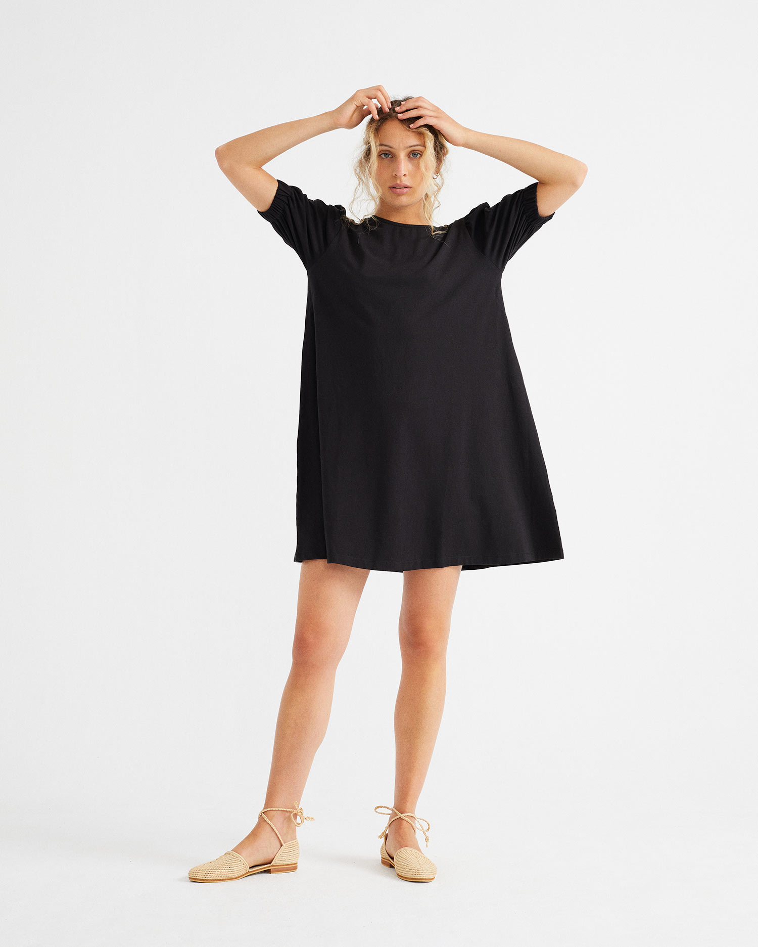 Robe Floreta - noir - coton biologique - Thinking Mu 04