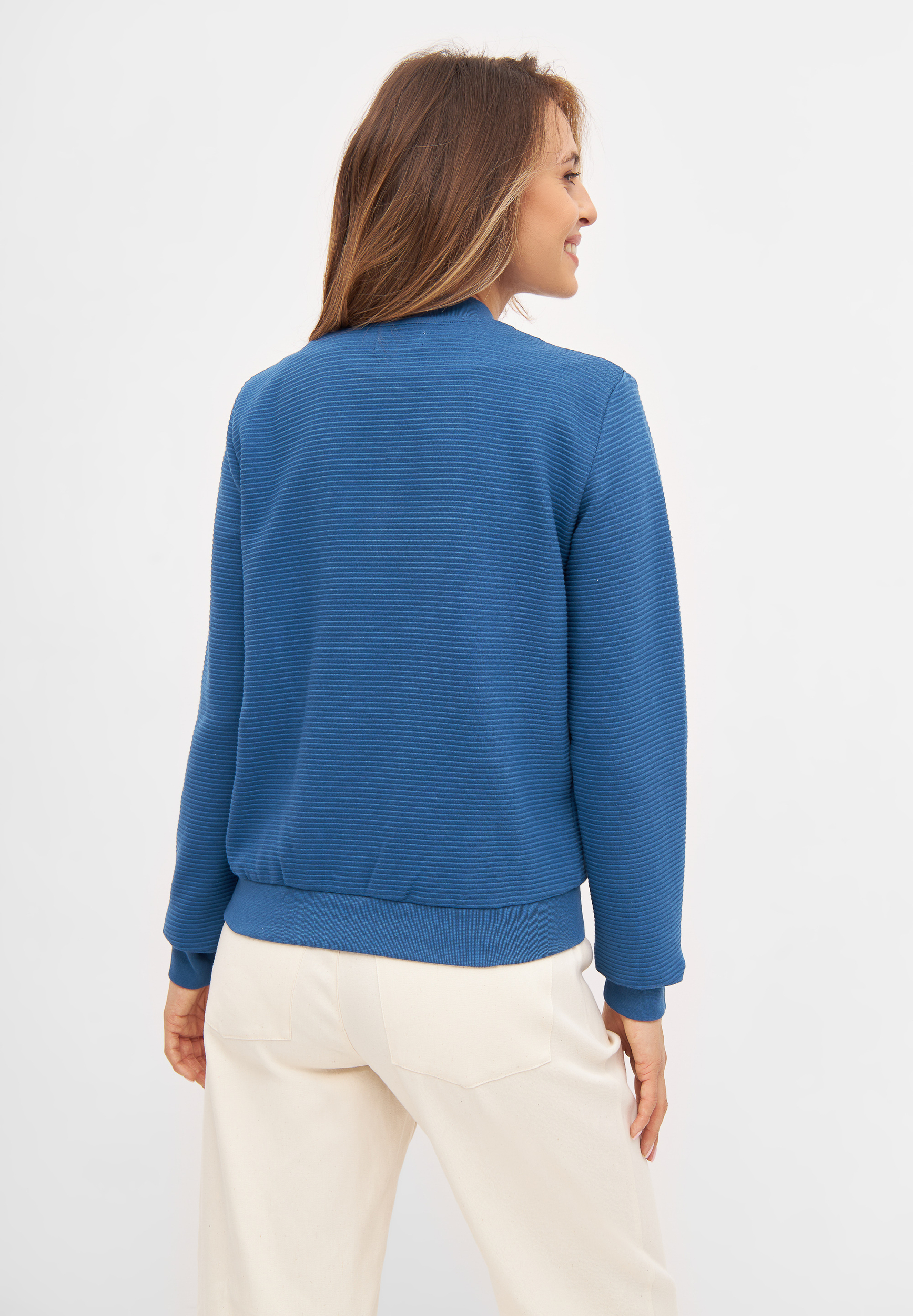 Blouson Ella - Ocean Blue (Rib) - coton biologique - Givn 03