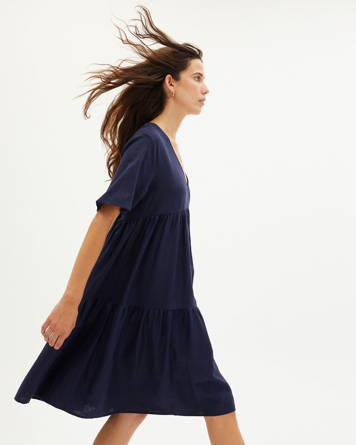 Robe Fresia - navy - chanvre &amp; coton bio - Thinking Mu 02