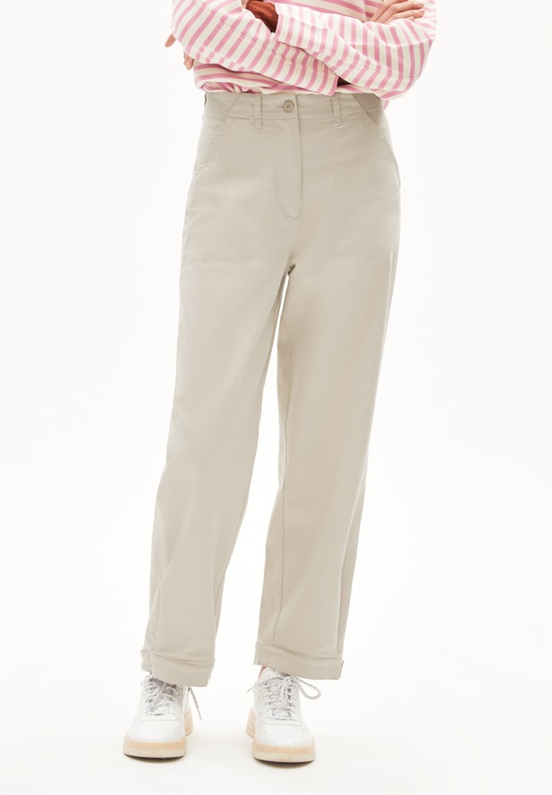 Pantalon Lykkaa - beige - coton biologique - Armed Angels 01