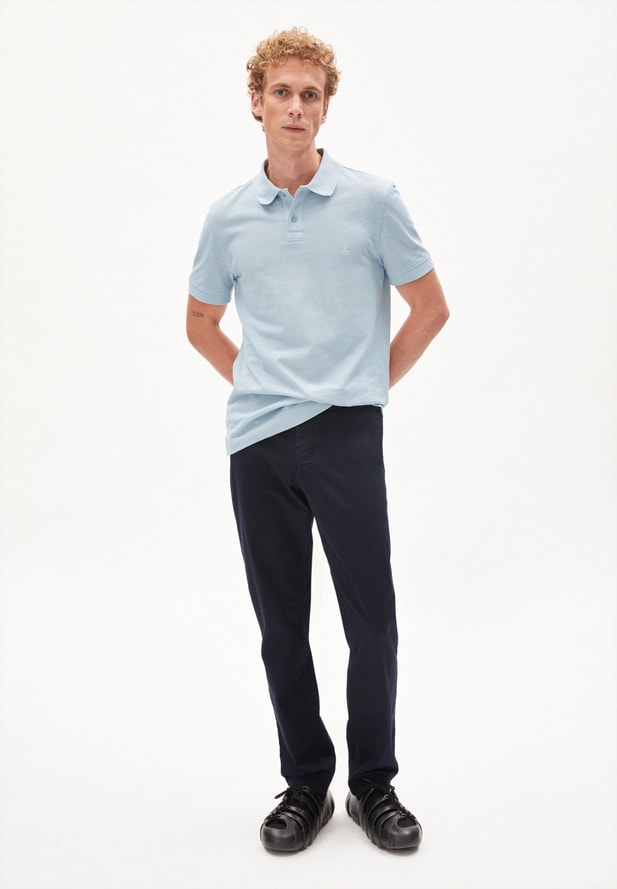 Polo Fibraa - morning Sky - coton biologique - Armed Angels 05