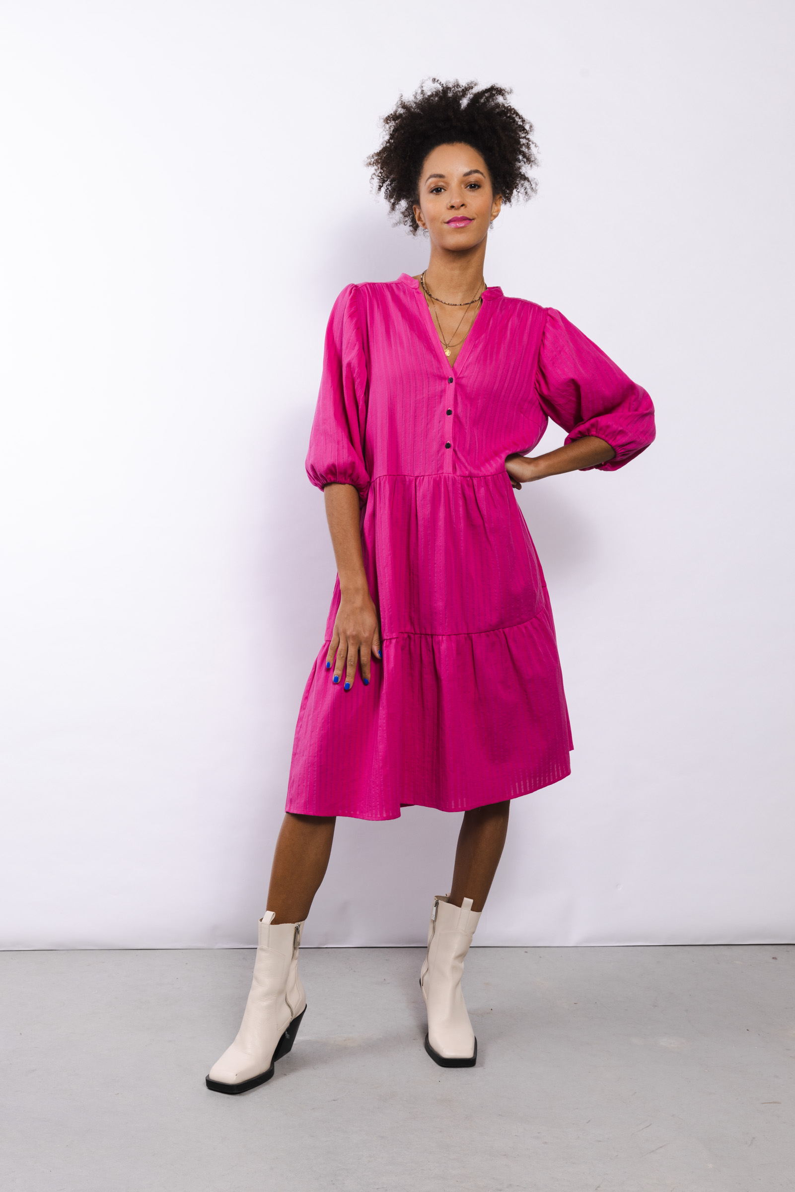 Robe Joelle - rose - coton biologique - Elements Of Freedom 1