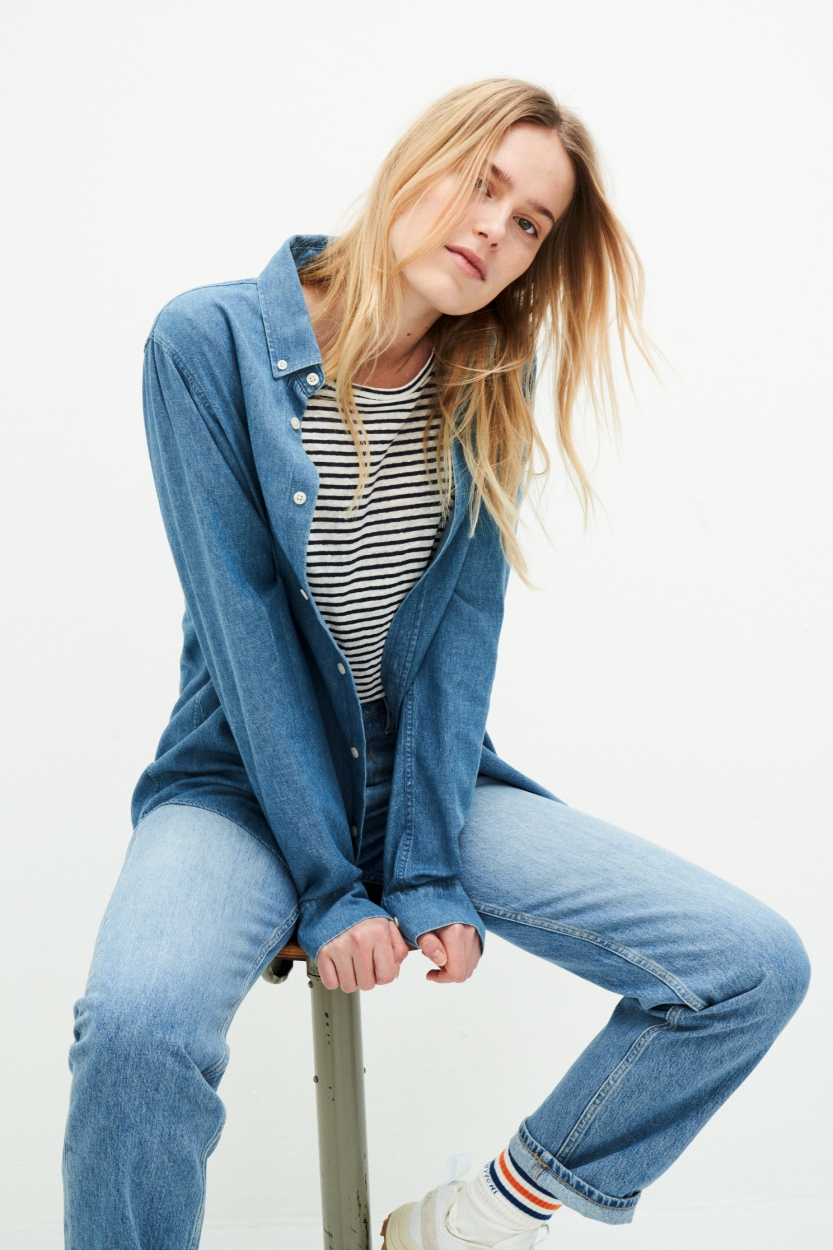 T-shirt Olivia - striped - lin - Kuyichi 05