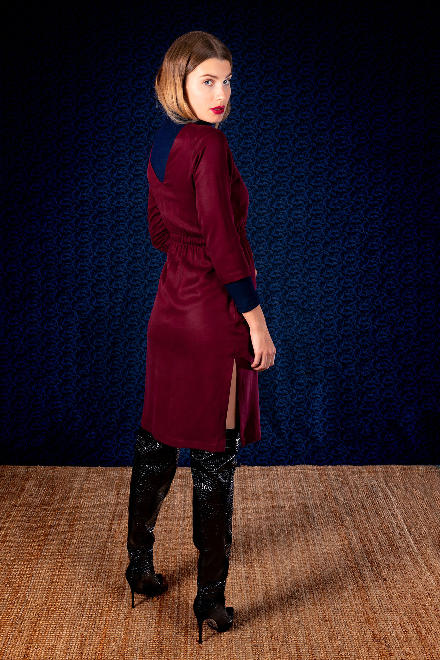 Ida-dress-&amp;-Cybele-turtleneck-navy-burgundy4