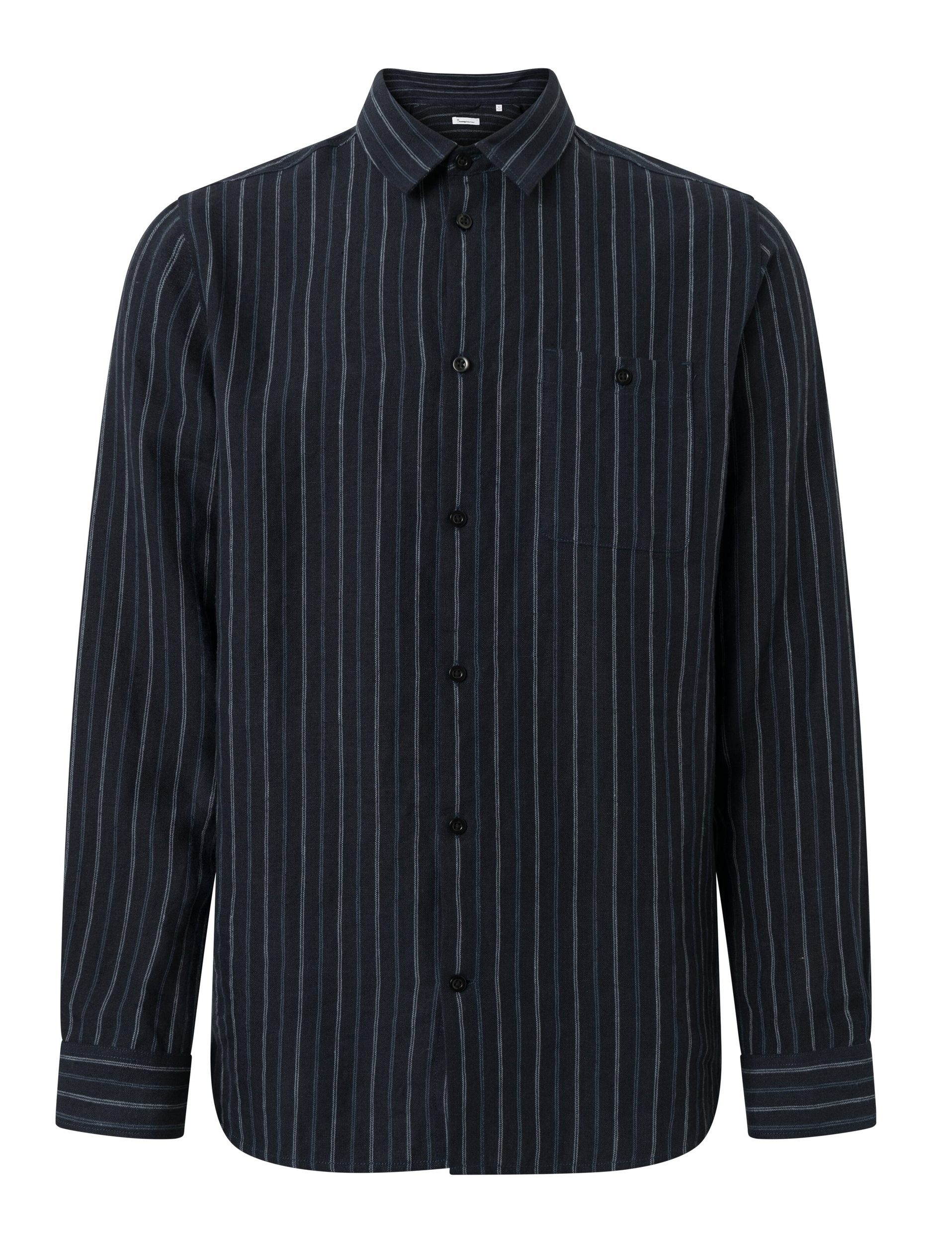 1090004 - Striped linen custom fit shirt - GOTS-Vegan - 8003 Stripe - navy - Extra 3