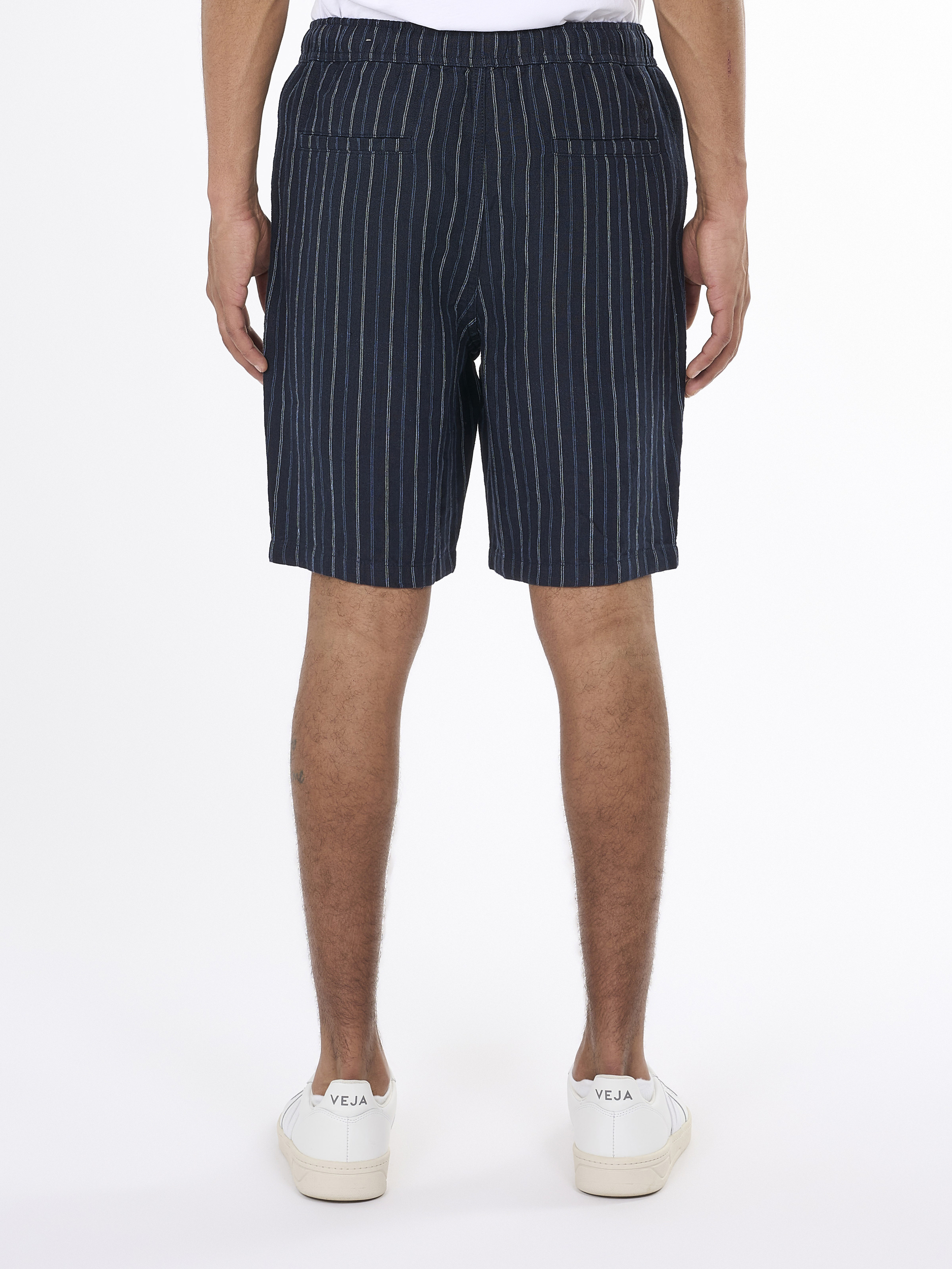 1050002 - Loose striped shorts - GOTS-Vegan - 8003 Stripe - navy - Extra 1