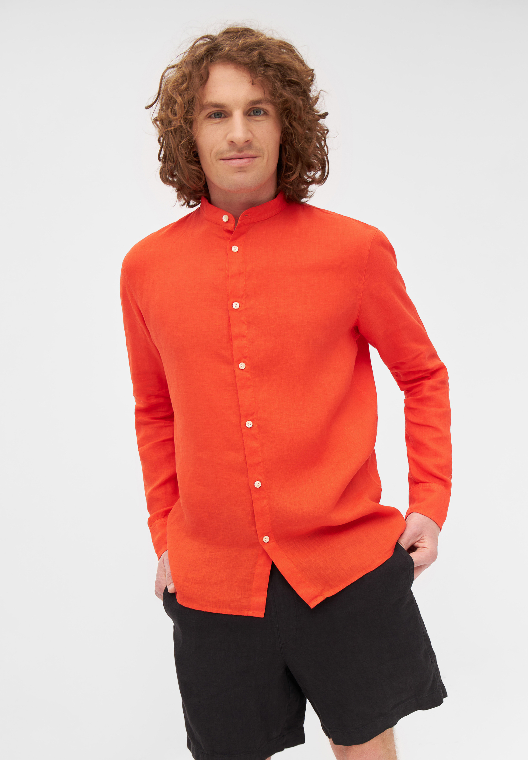 Chemise Wes - Sunset Orange (Linen) -Givn 01