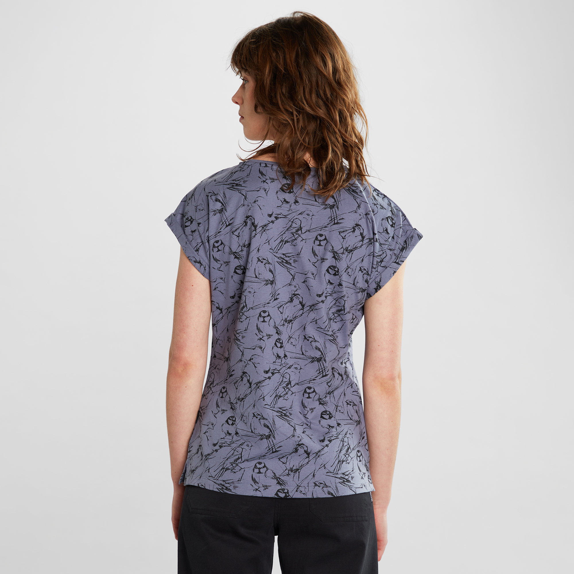 T-shirt Pencil Birds - bleu - coton biologique - Dedicated 03