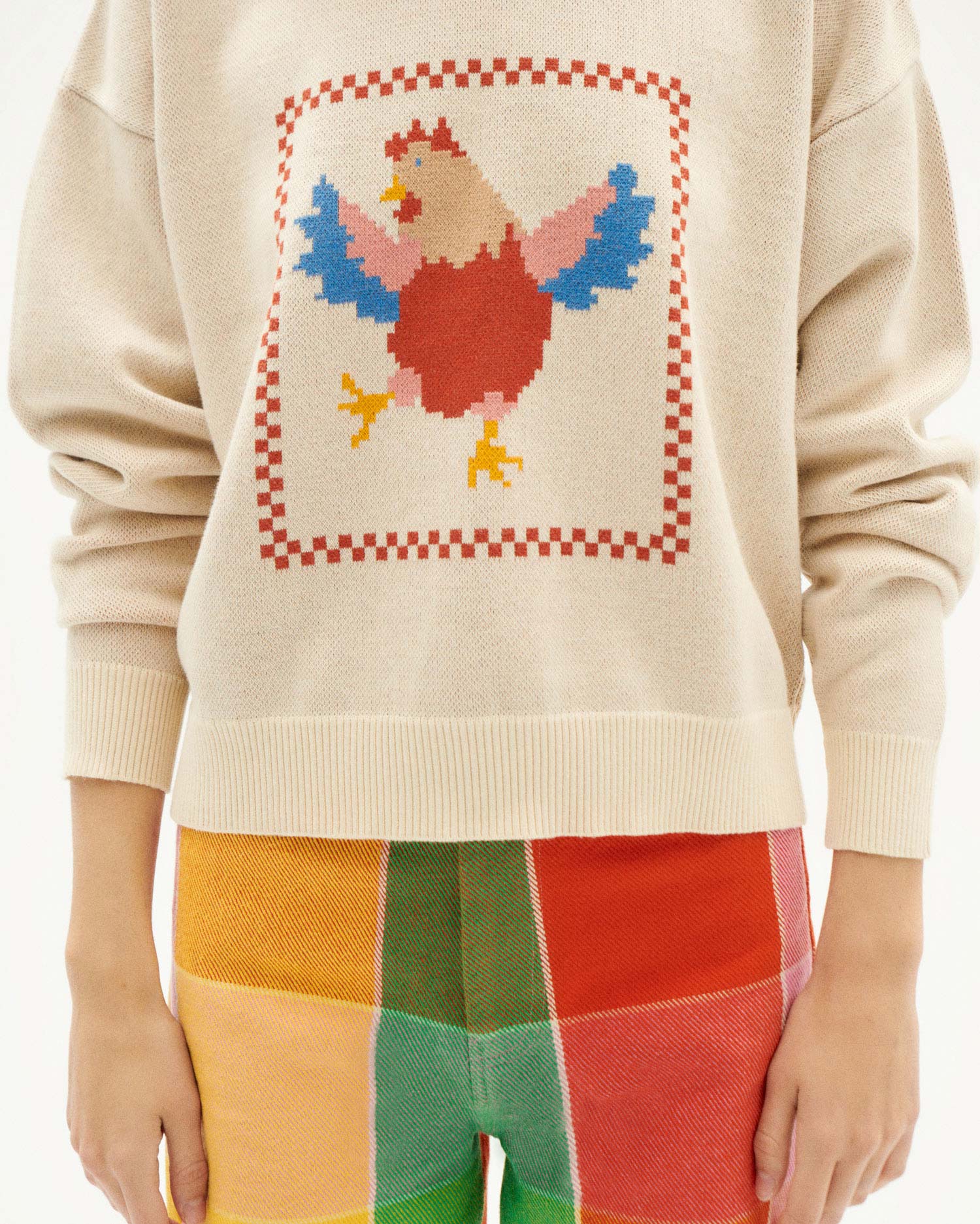 Pull Paloma Gallina - beige - coton biologique - Thinking Mu 02
