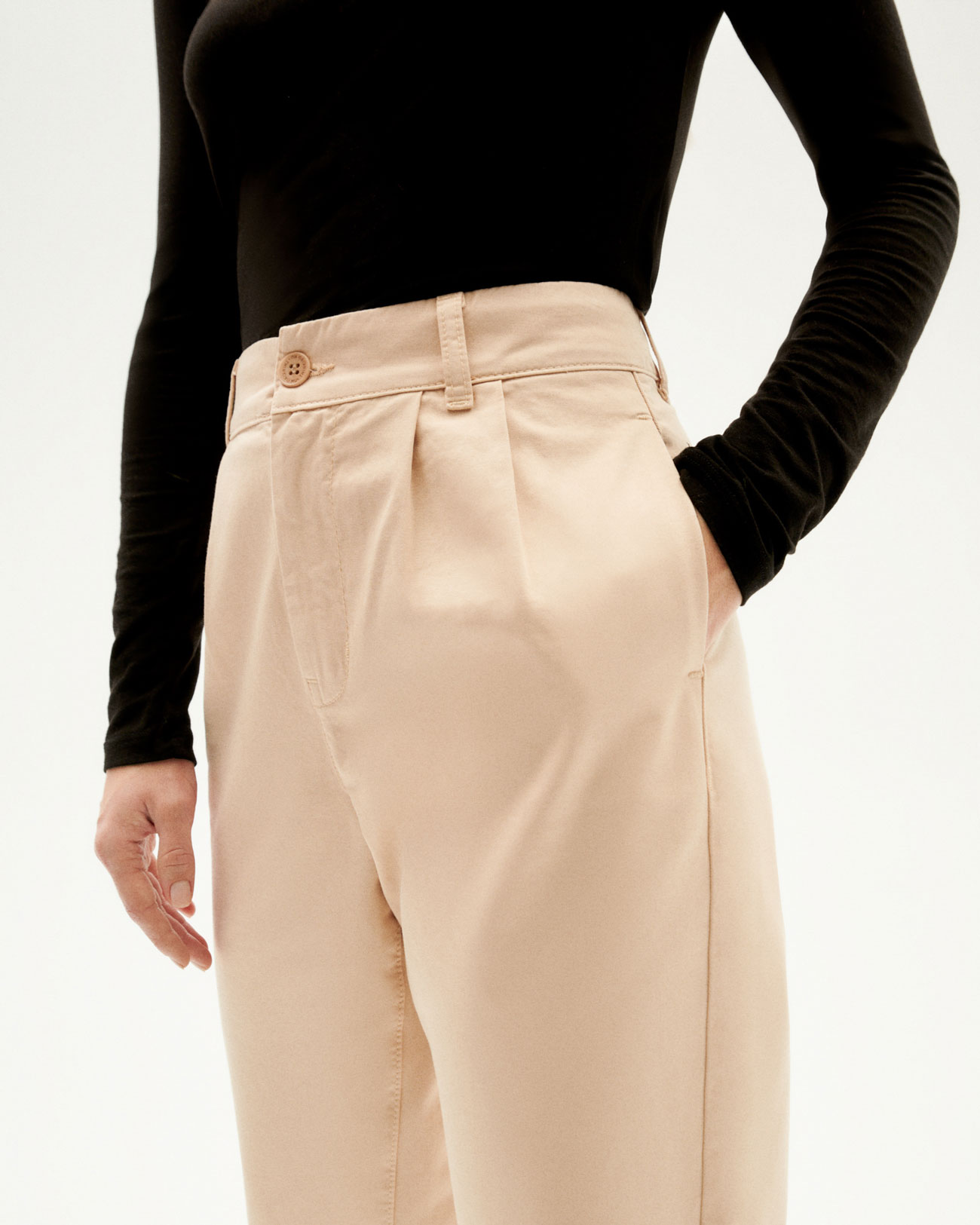 Pantalon Rina - beige - coton biologique - Thinking Mu 03