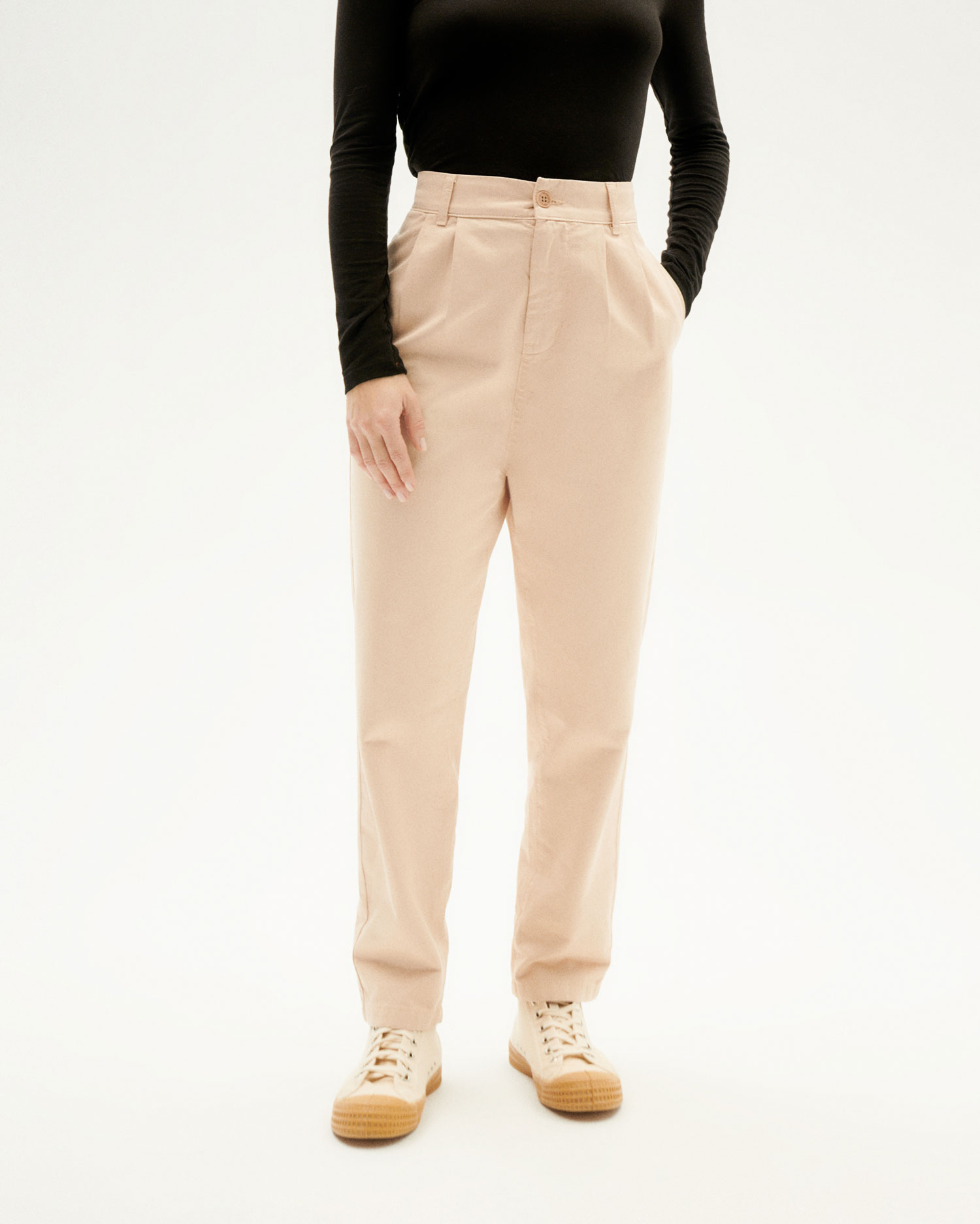 Pantalon Rina - beige - coton biologique - Thinking Mu 01