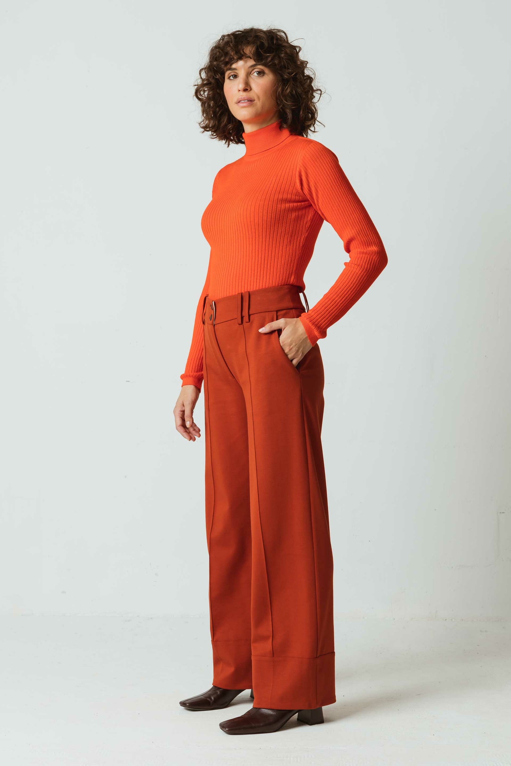 Sous-pull Aldara - coton biologique - orange - SKFK 03