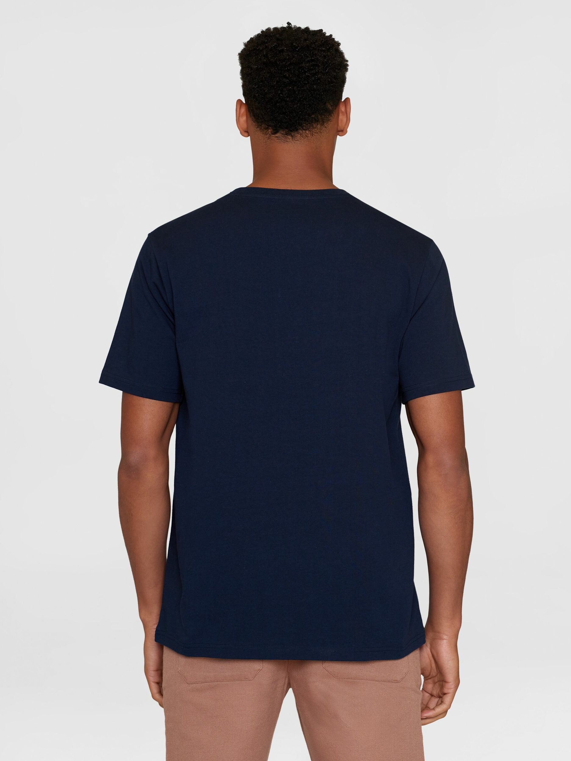 T-shirt Hibou cross stitch - bleu marine - coton biologique - Knowledge Cotton Apparel 02