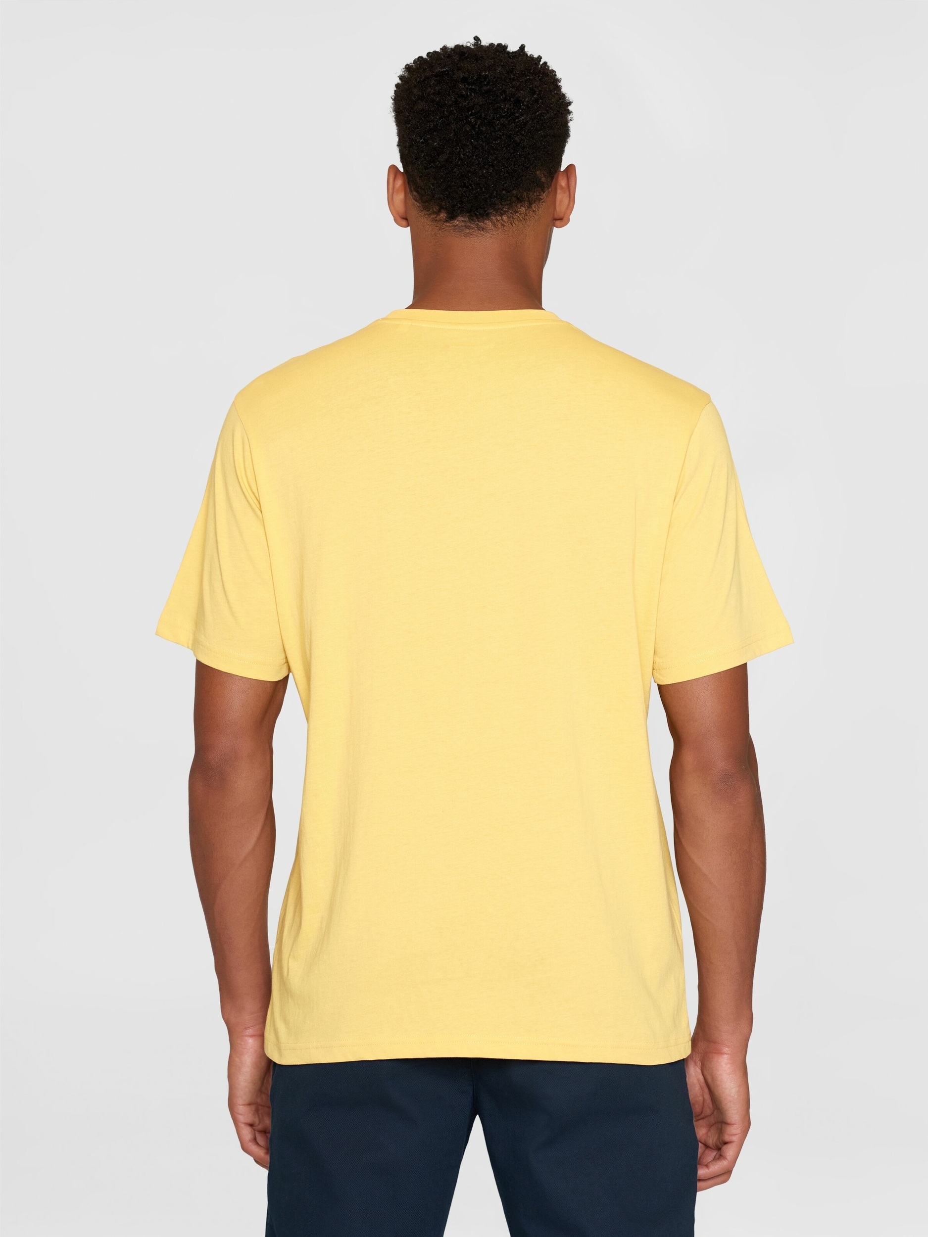 T-shirt Grand Hibou - misted yellow - coton biologique - Knowledge Cotton Apparel 03