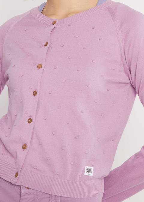 Cardigan Knob hop - lilac - coton biologique - Blutsgeschwister 04