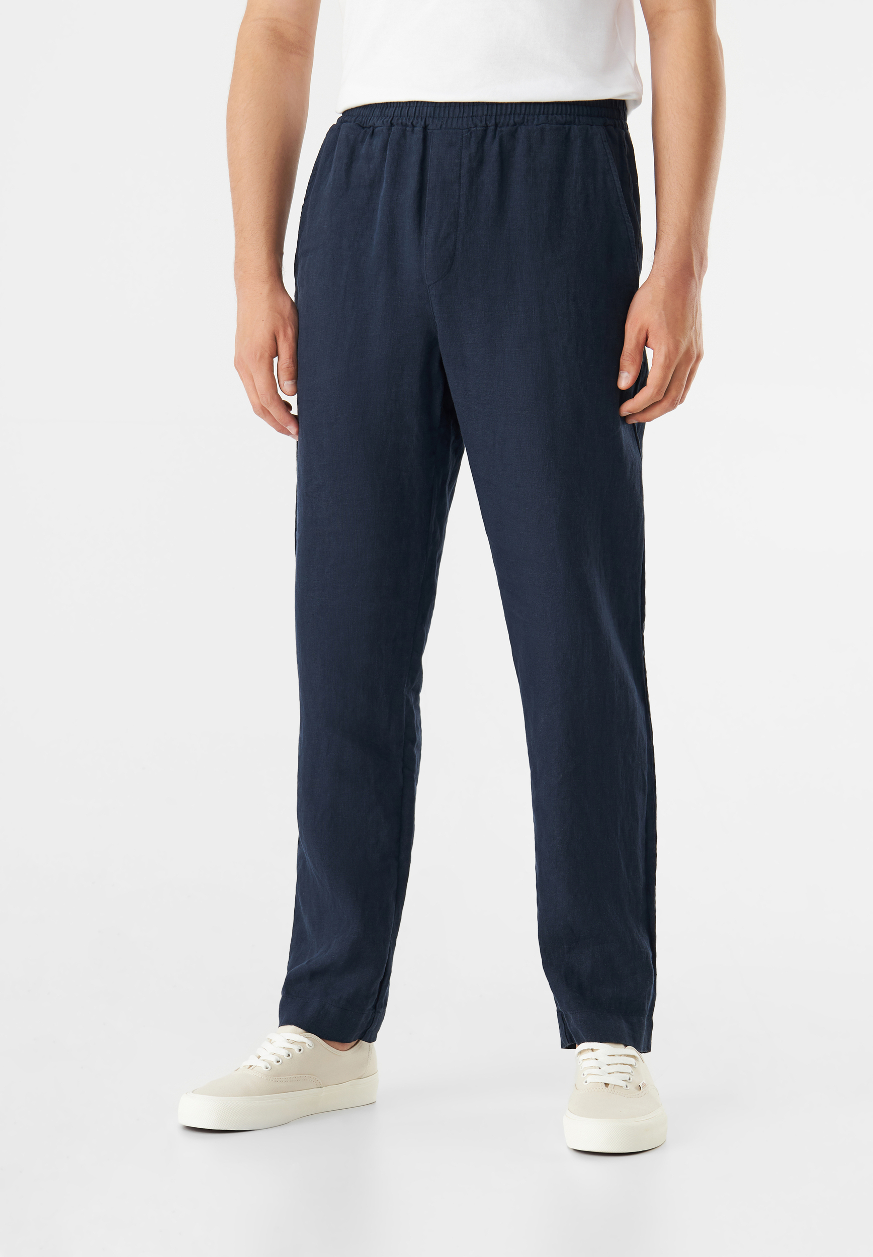 Pantalon Eric - bleu marine - lin - Givn 01