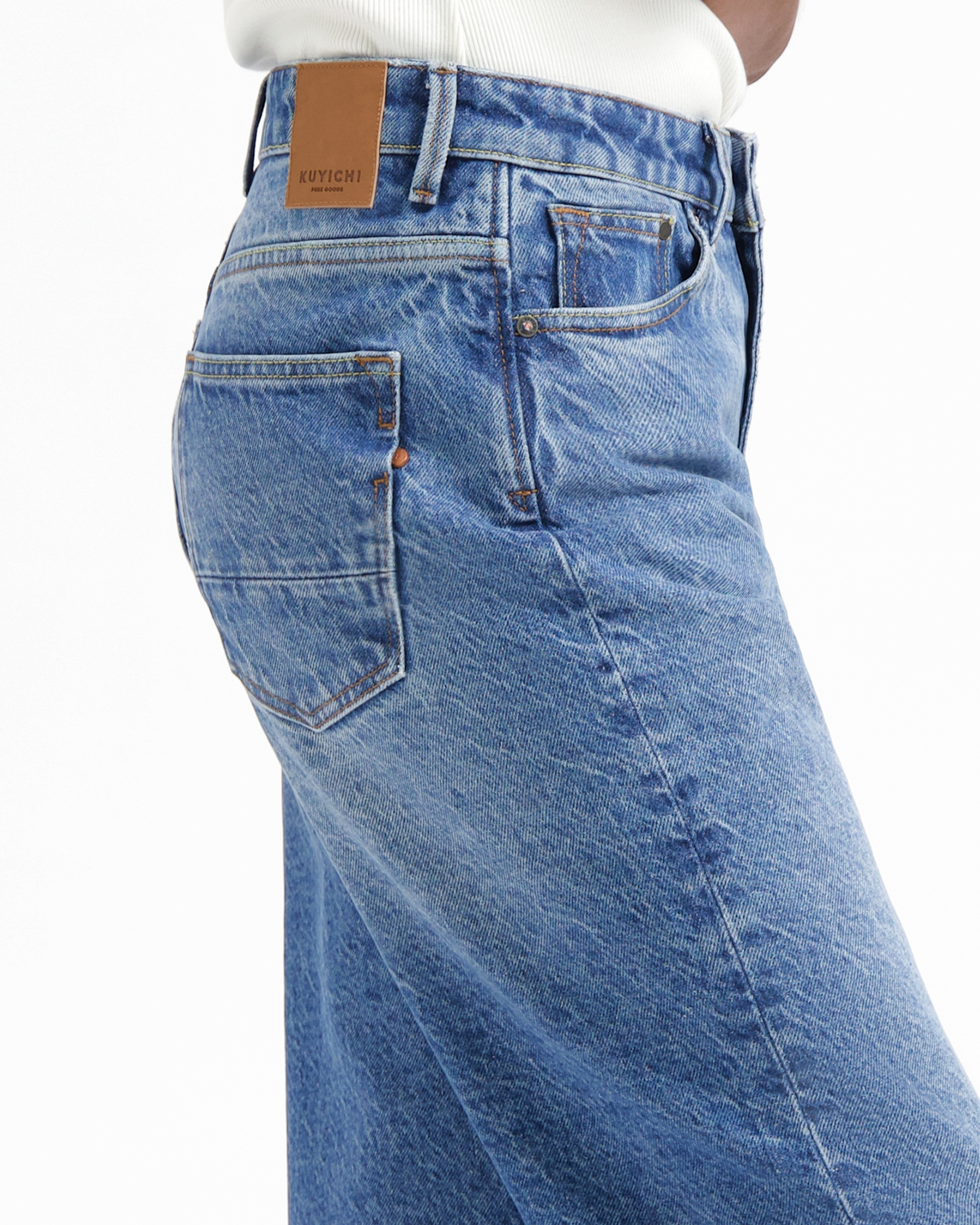Jeans Izabella - old blue - denim recycle - Kuyichi 06