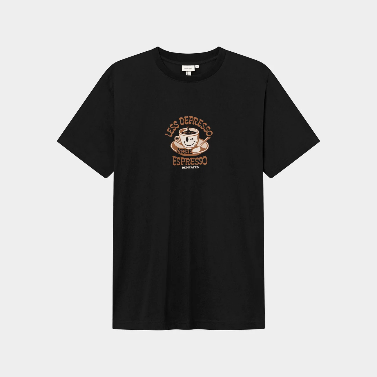T-shirt Depresso - black - coton biologique - Dedicated 01