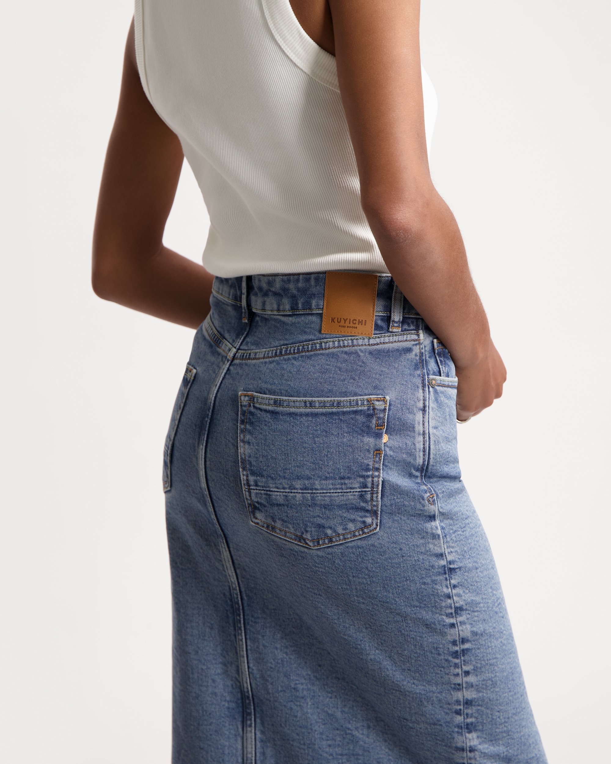 Jupe Coda - denim - coton regénératif - Kuyichi 03