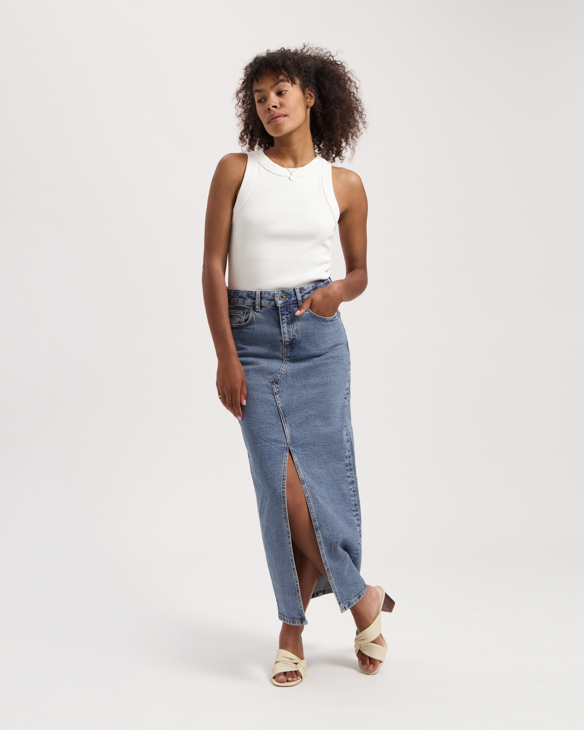 Jupe Coda - denim - coton regénératif - Kuyichi 06