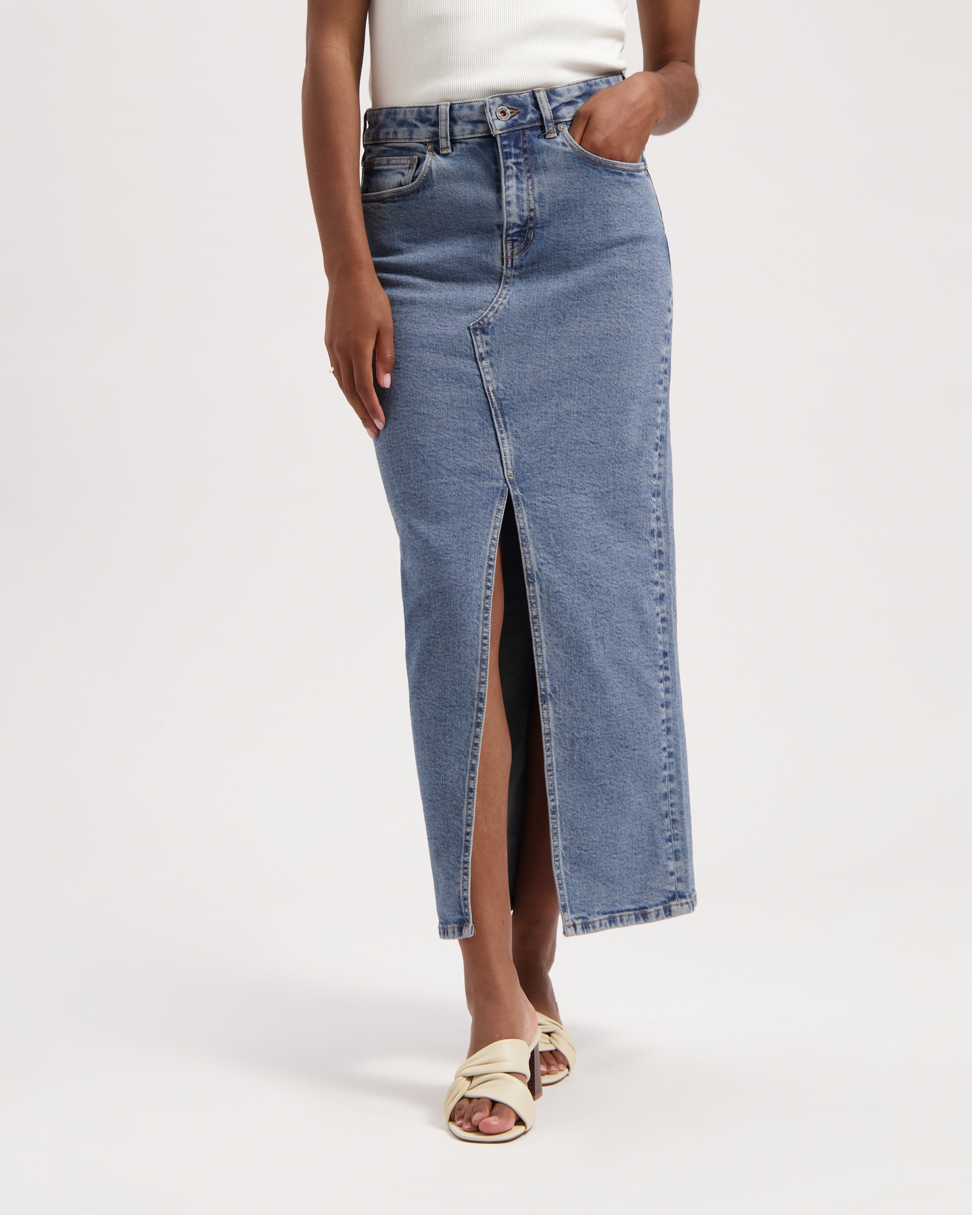 Jupe Coda - denim - coton regénératif - Kuyichi 01