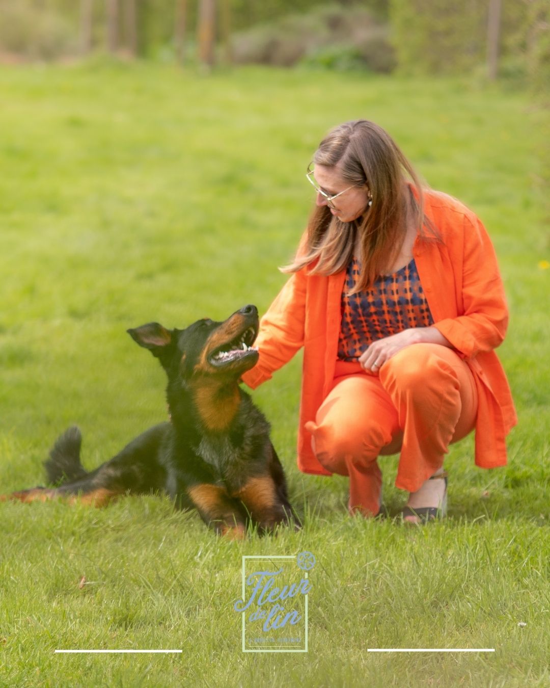 4. Chemisier Papaya - Ensemble orange lin - Lanius 03