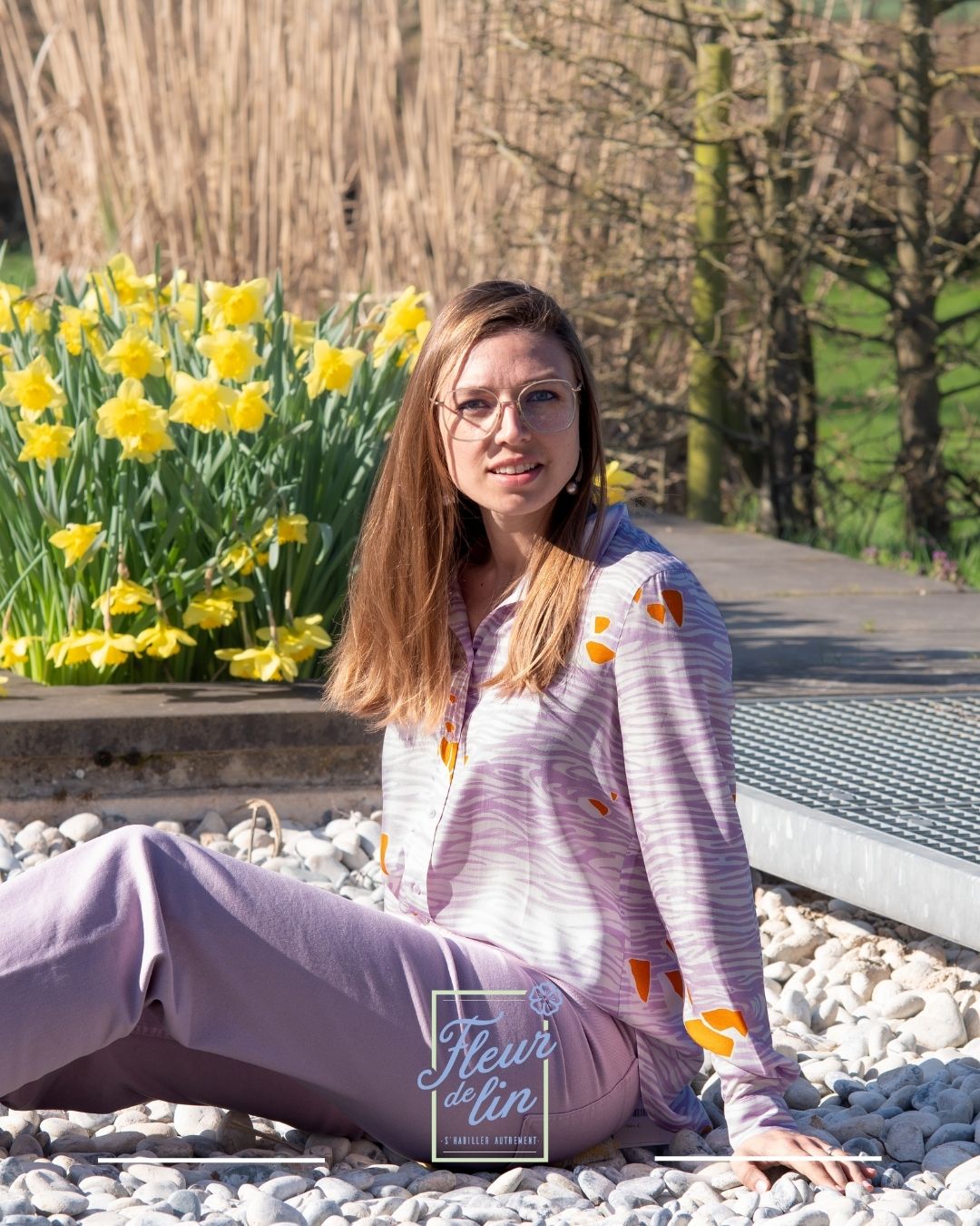 7. Chemisier Asune Lilas - orange SKFK 02