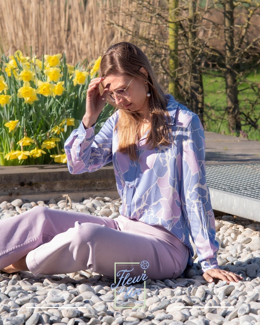 7. Chemisier Asune Lilas - bleu SKFK 03
