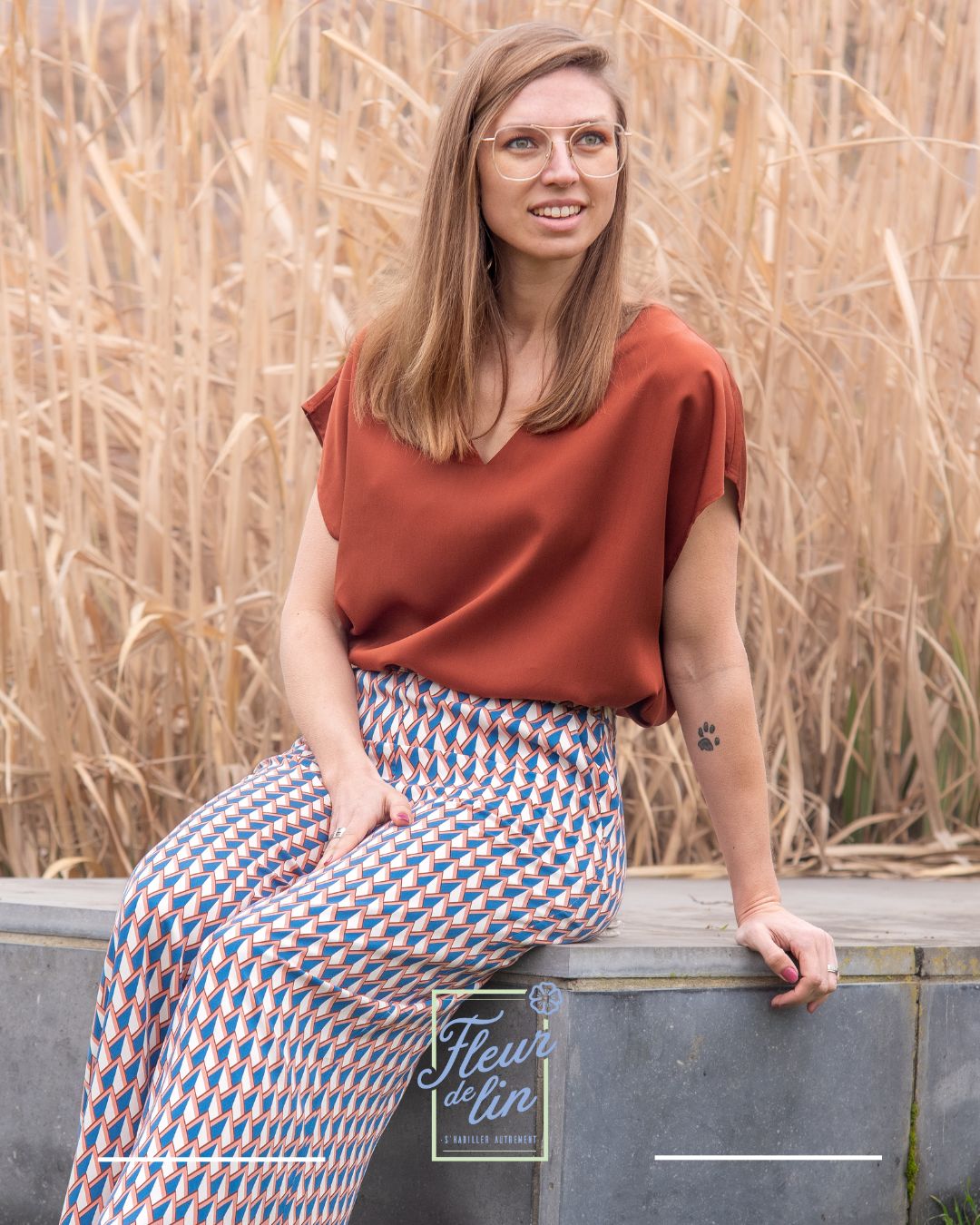15 Blouse Ruby terracotta - Givn